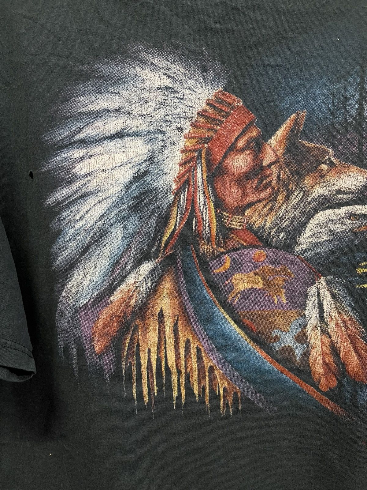 Vintage Vintage 3D Emblem Native American Chief🔥🔥🔥 Size US XXL / EU 58 / 5 - 3 Thumbnail