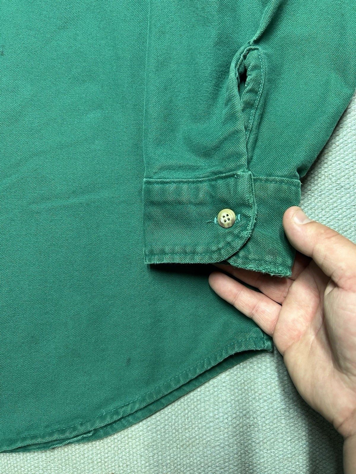 Vintage Vtg 80s work shirt five brother heavy canvas aqua XL tall Size US XL / EU 56 / 4 - 5 Thumbnail