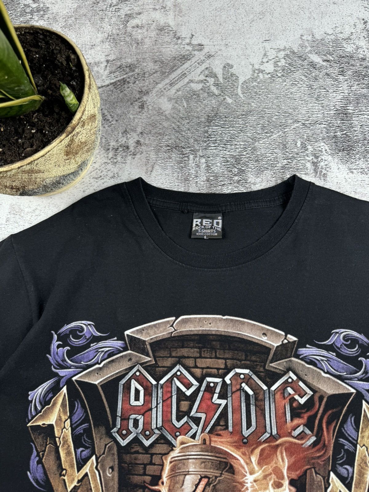 AC/DC ACDC Hells Bells Album Tour 90S-00S Faded T-Shirt Tee Size US L / EU 52-54 / 3 - 7 Thumbnail
