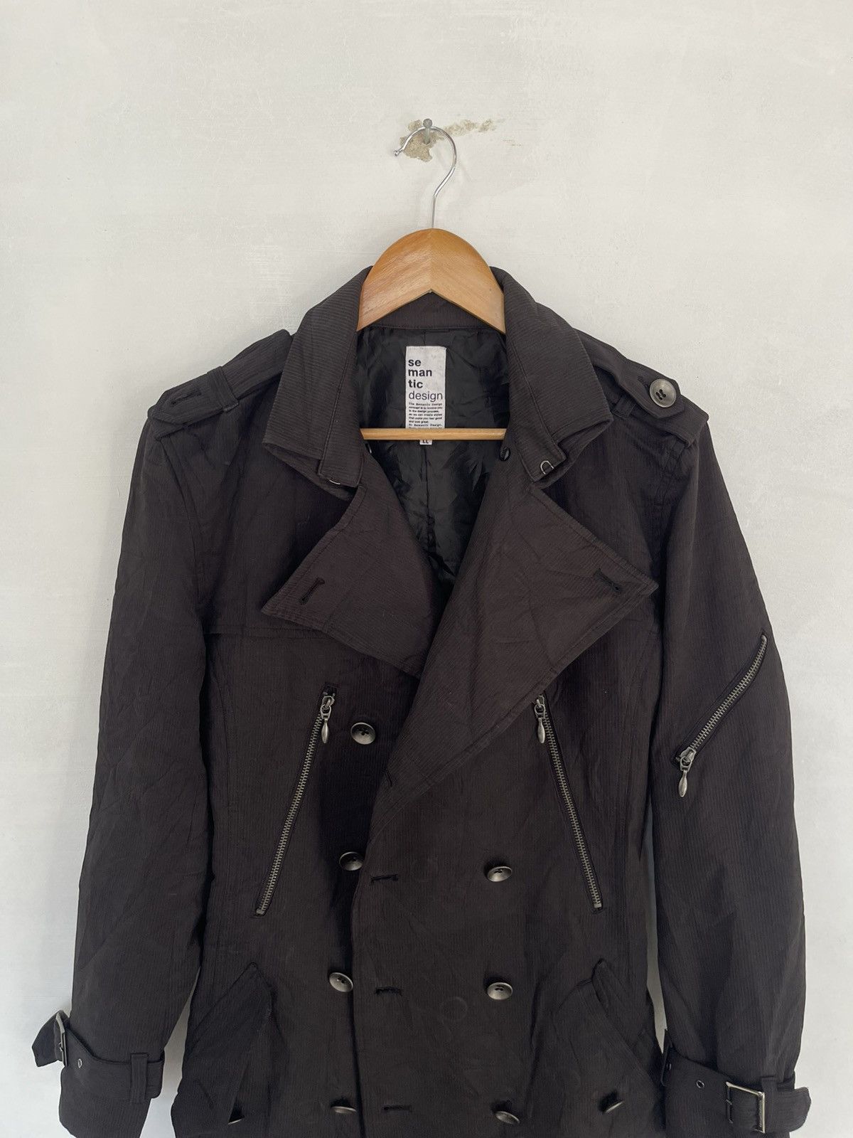 Japanese Brand × semanticdesign SEMANTIC DESIGN TRENCH COAT Size L / US 10 / IT 46 - 2 Thumbnail