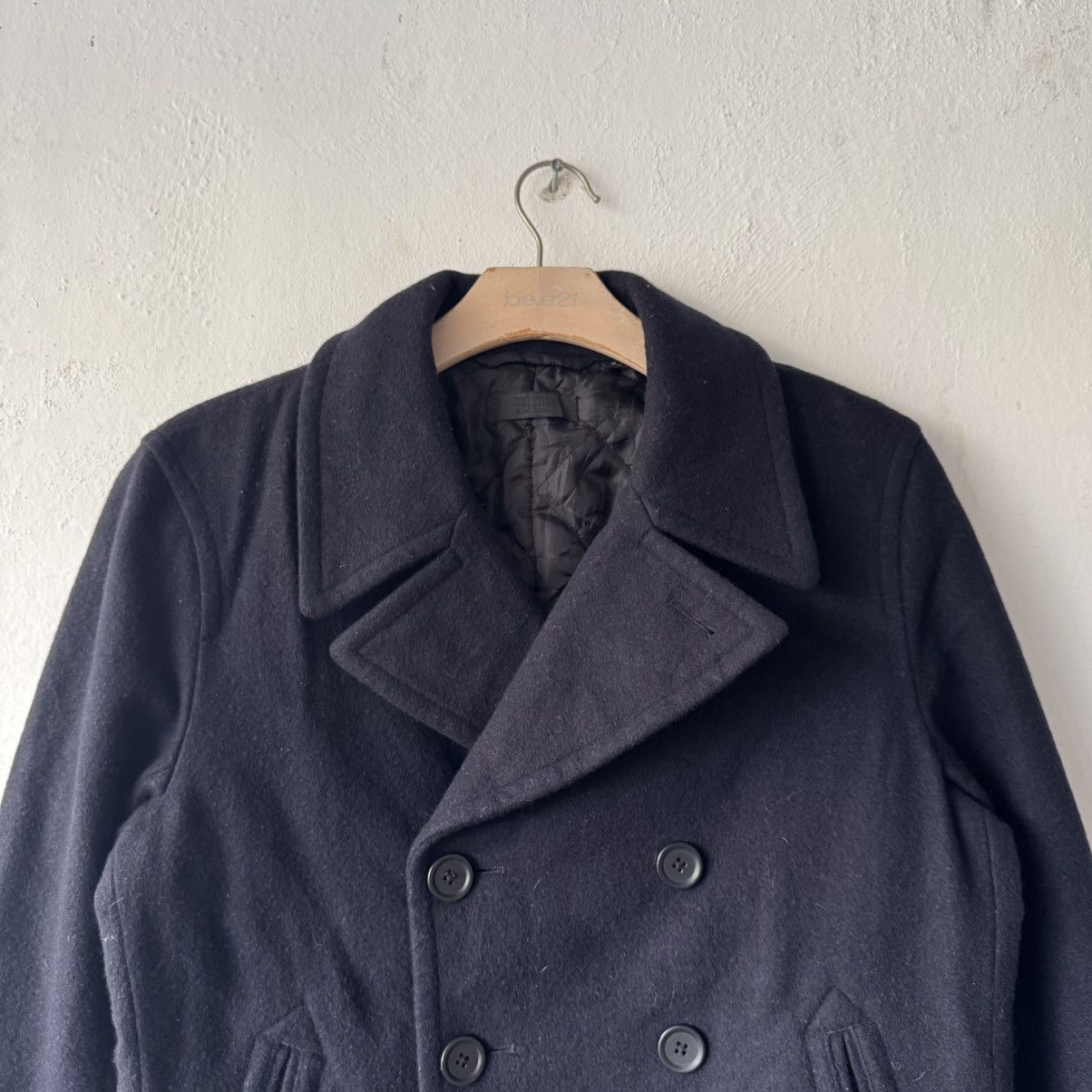 Undercover × Uniqlo Uniqlo Wool Double Breasted Blended Pea Coat Size US M / EU 48-50 / 2 - 2 Thumbnail