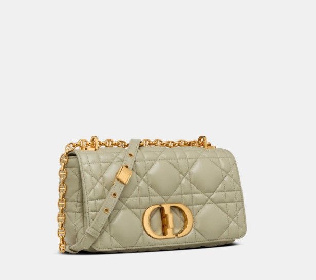 Dior o1w1db11024 Size: OS / Medium Caro Bag in Sage Green Size ONE SIZE - 1 Thumbnail