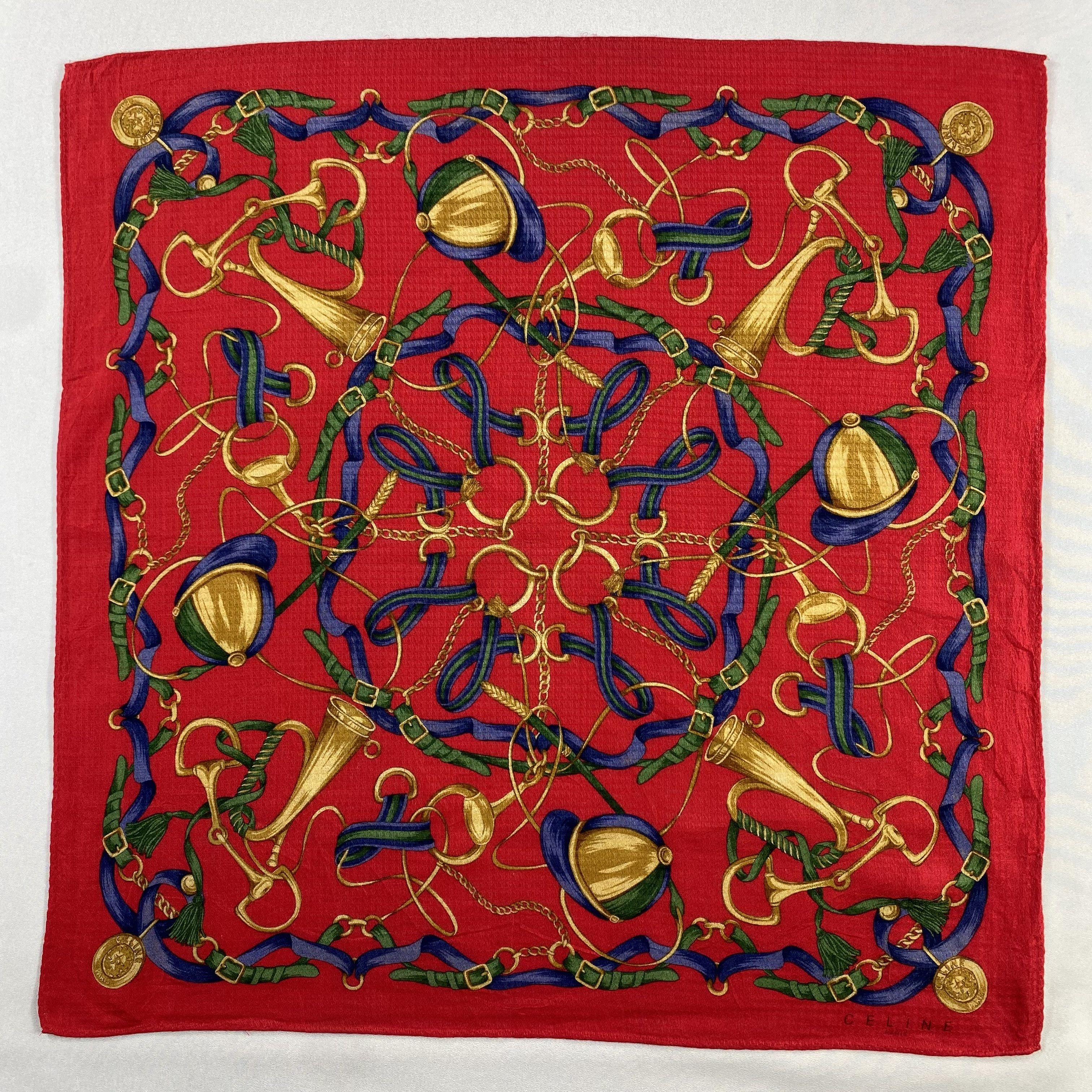 Celine × Vintage Celine Handkerchief / Neckerchief / Bandana-P1049 Size ONE SIZE - 1 Thumbnail