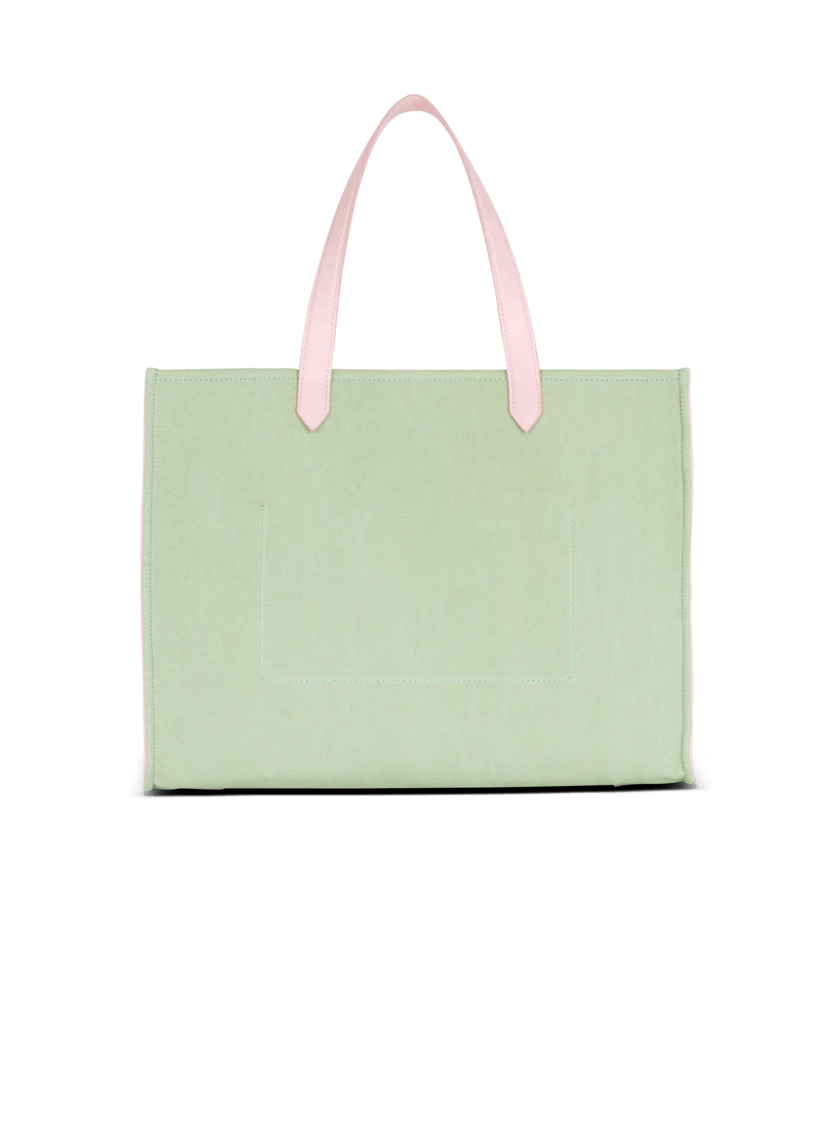 o1srvl11e0524 Size: OS / Canvas Leather Tote Bag in Green