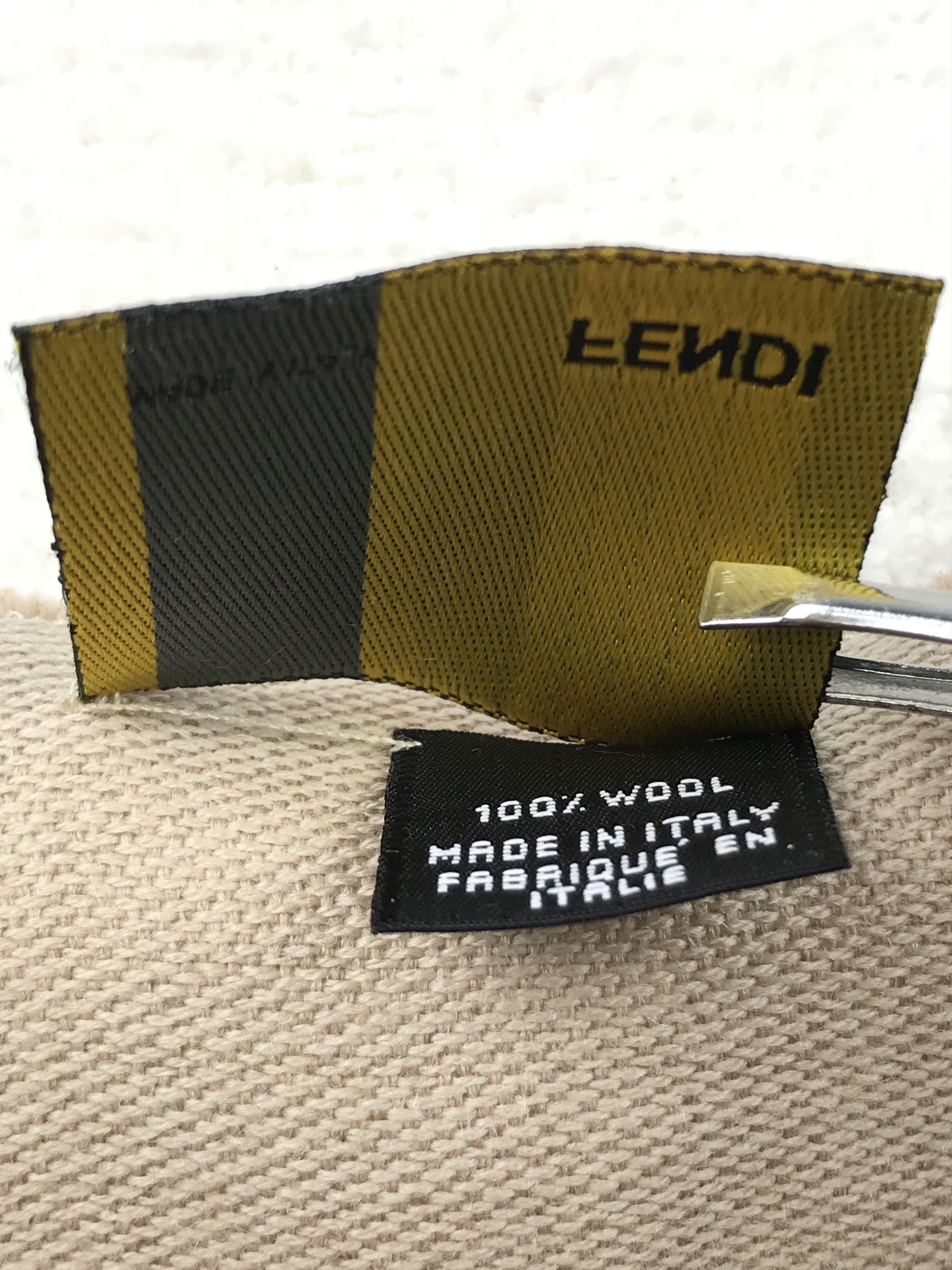 Fendi Vintage Fendi Monogram Scarf Muffler Wool Cashmere Size ONE SIZE - 7 Thumbnail