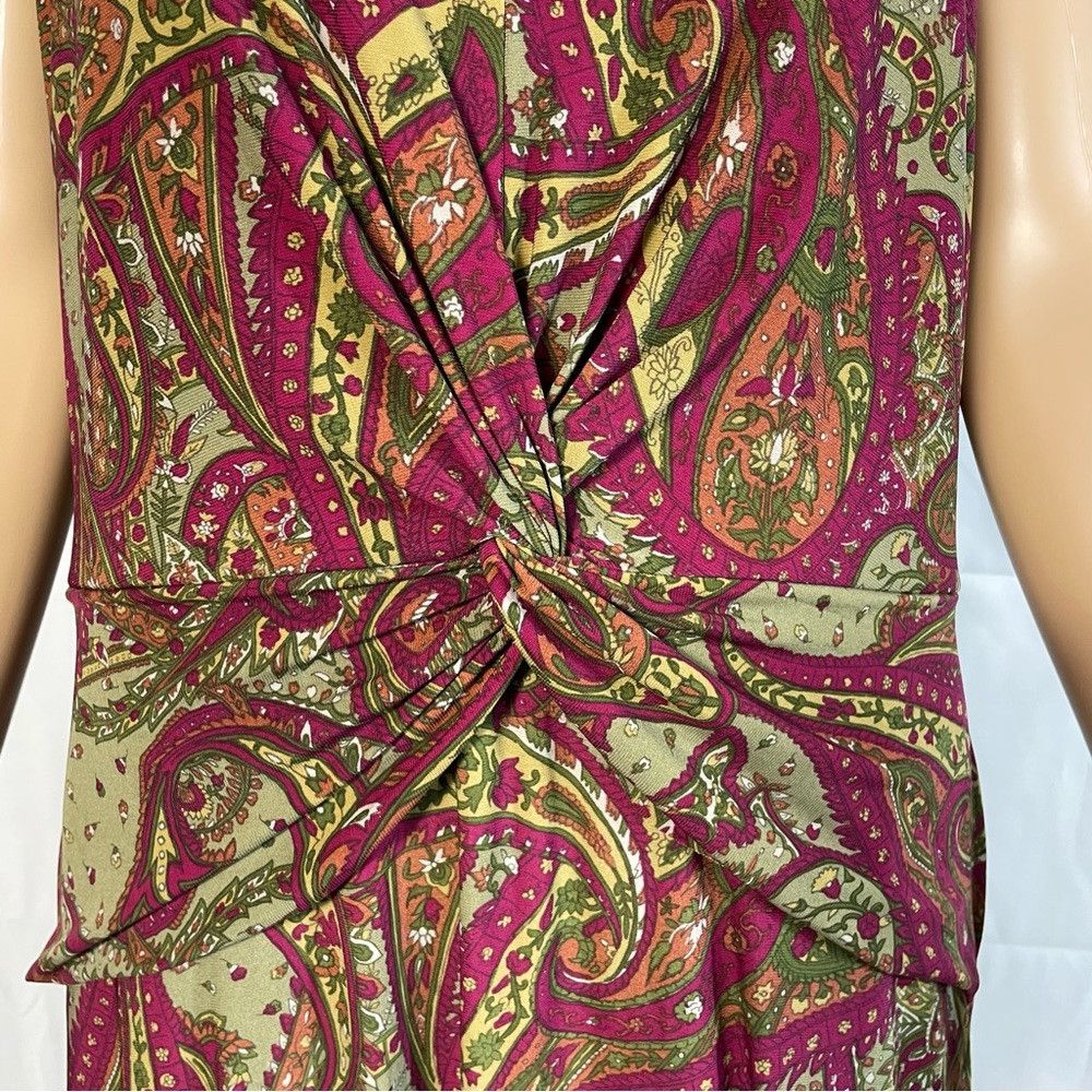 Ralph Lauren NWT New $135 Ralph Lauren Paisley Twist-Front Jersey Dress Size XL / US 12-14 / IT 48-50 - 9 Thumbnail