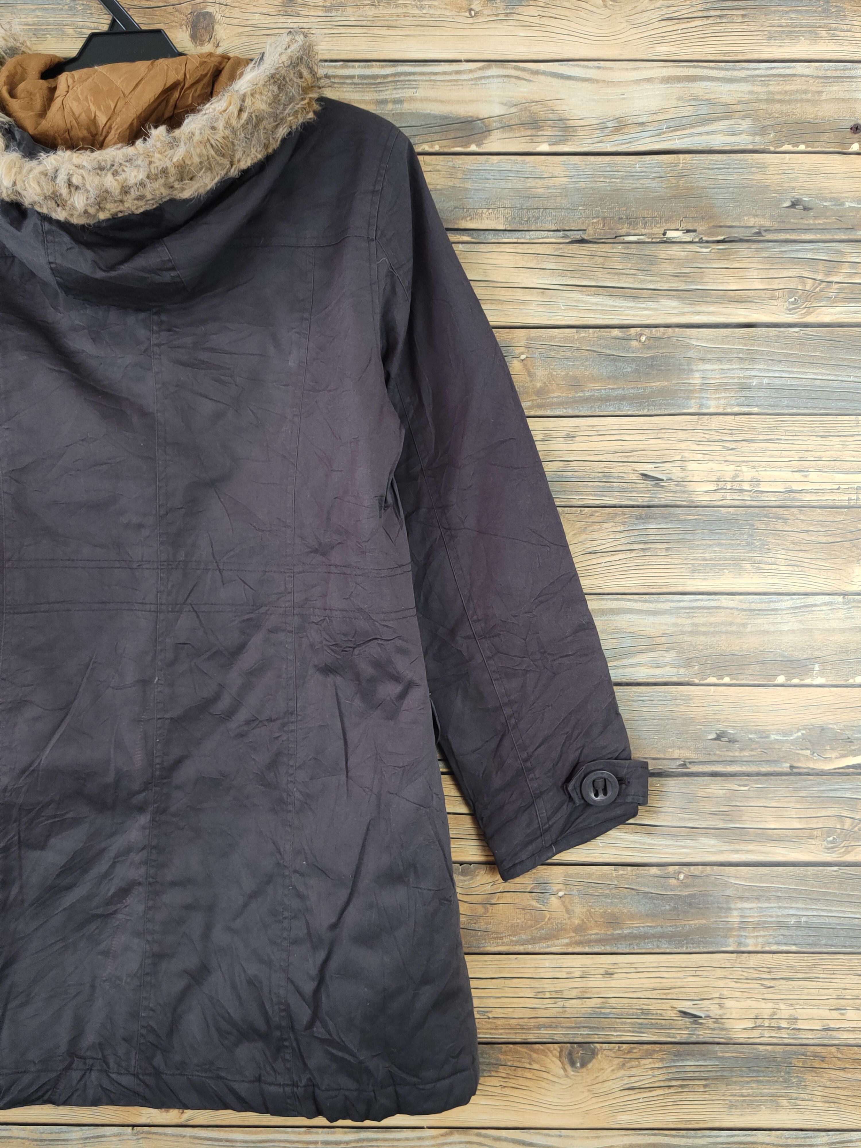 Japanese Brand × Vintage Retro Winter jacket by Avarice Navy Hoodie Coats Size L / US 10 / IT 46 - 9 Thumbnail