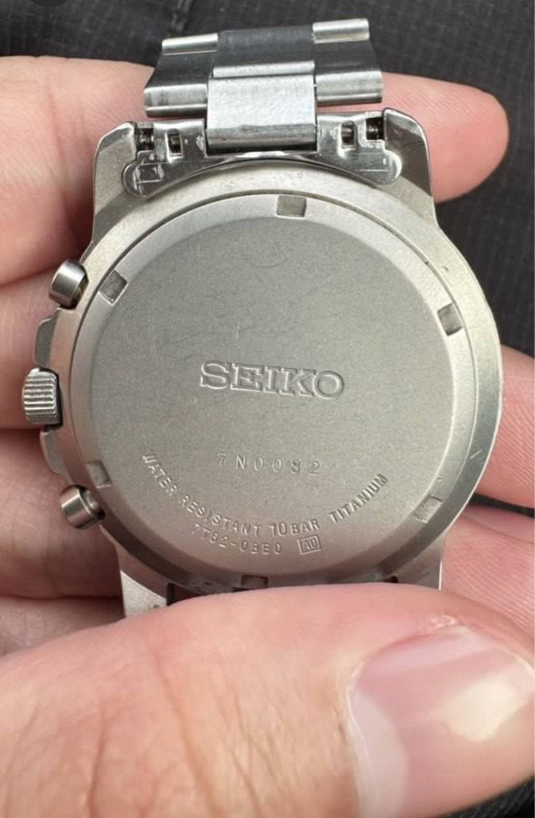 Seiko Seiko Titanium 100M chronograph watch Size ONE SIZE - 3 Thumbnail