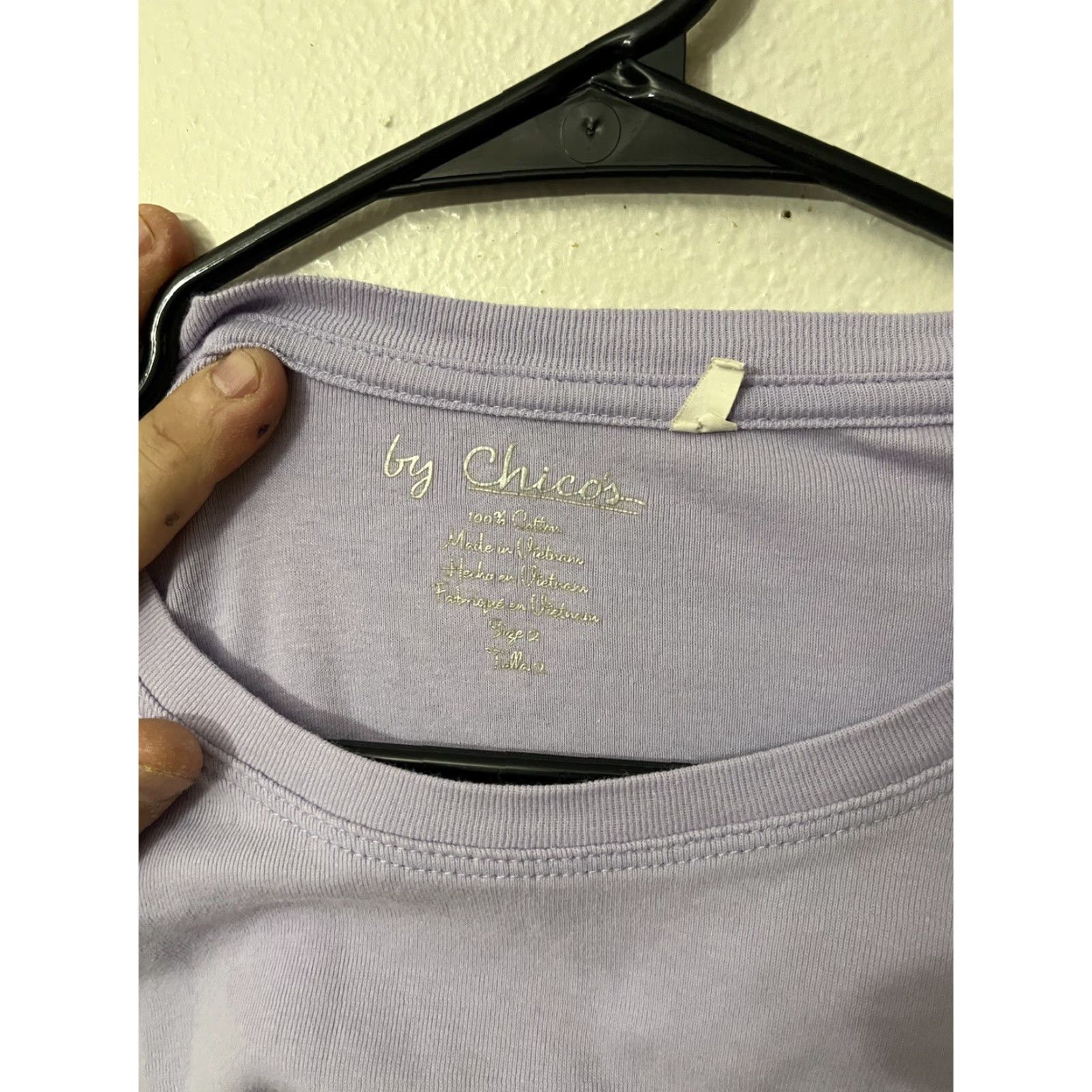 Vintage Chicos Sweater Womens 2 US Purple Solid Knit Long Sleeve Size XS / US 0-2 / IT 36-38 - 2 Thumbnail