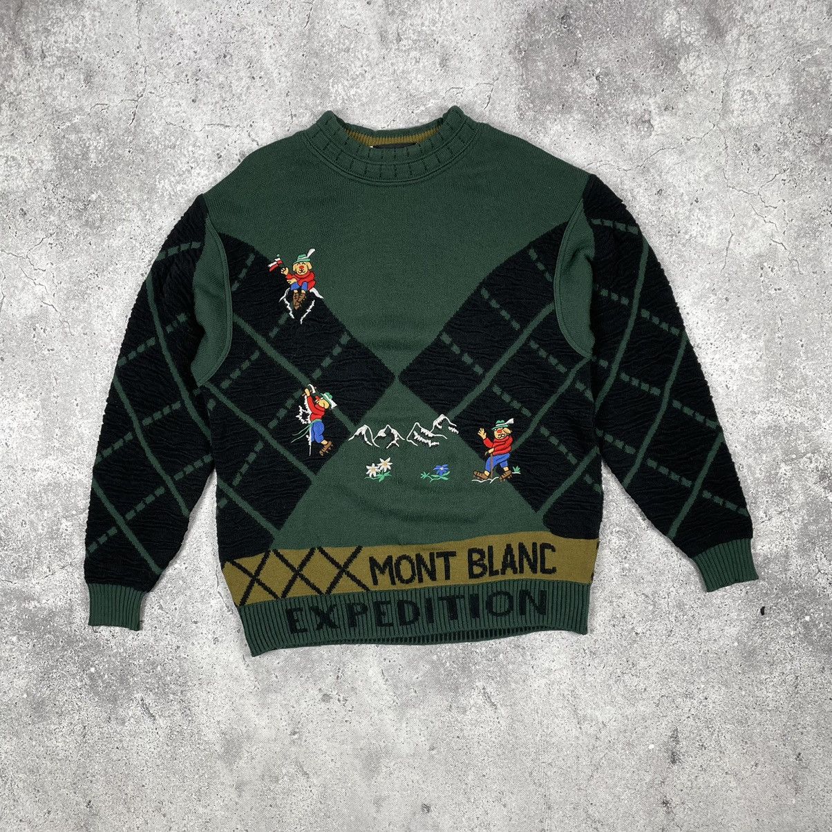 Carlo Colucci 80s Carlo Colucci Mont Blanc Expedition Wool German Sweater Size US L / EU 52-54 / 3 - 1 Thumbnail