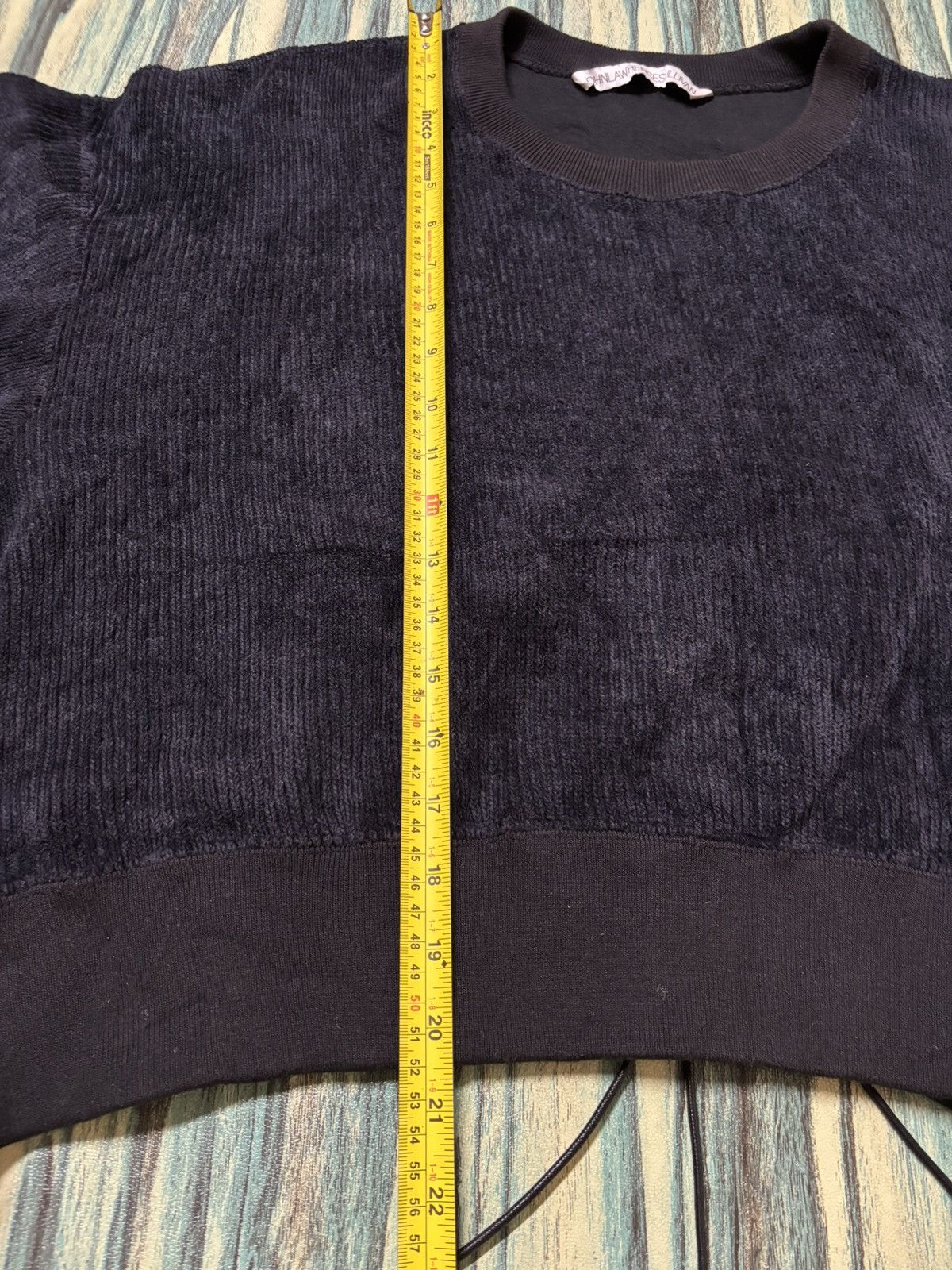 JOHN LAWRENCE SULLIVAN John Lawrence Sullivan "Dexter Sinister" Cropped Sweatshirt Size XXL / US 16-18 / IT 52-54 - 9 Thumbnail