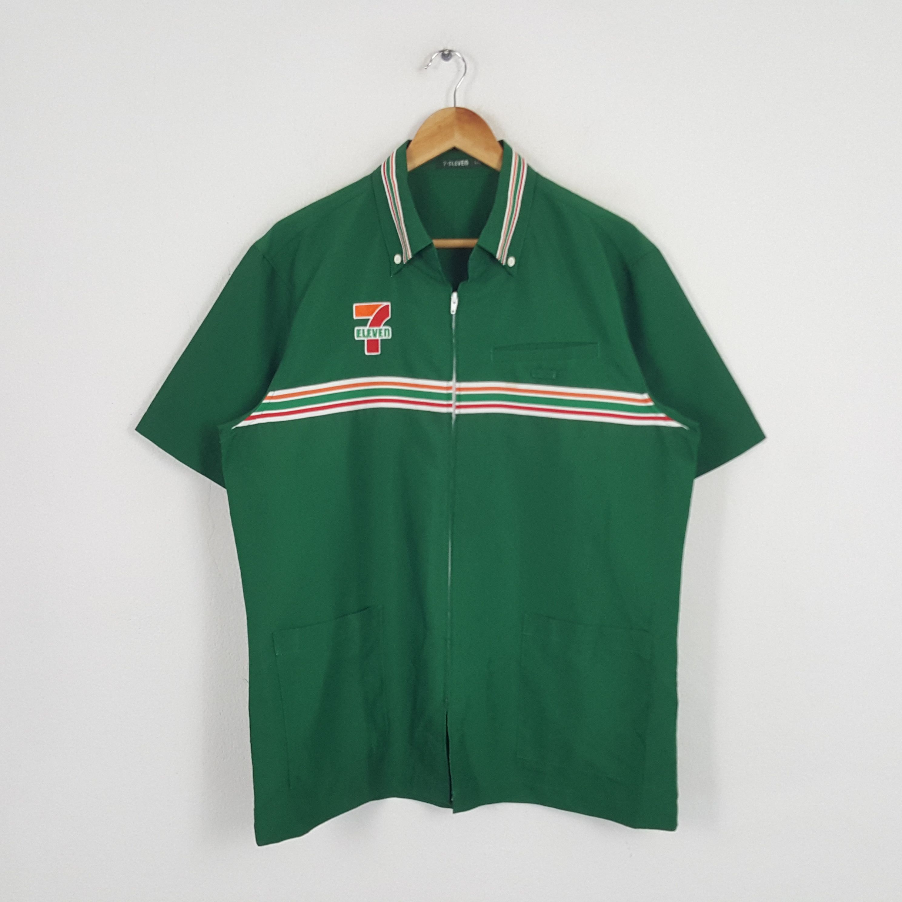 Japanese Brand × Vintage Vintage 7 Eleven Japanese Brand Uniform Shirt Jacket Size US L / EU 52-54 / 3 - 3 Thumbnail