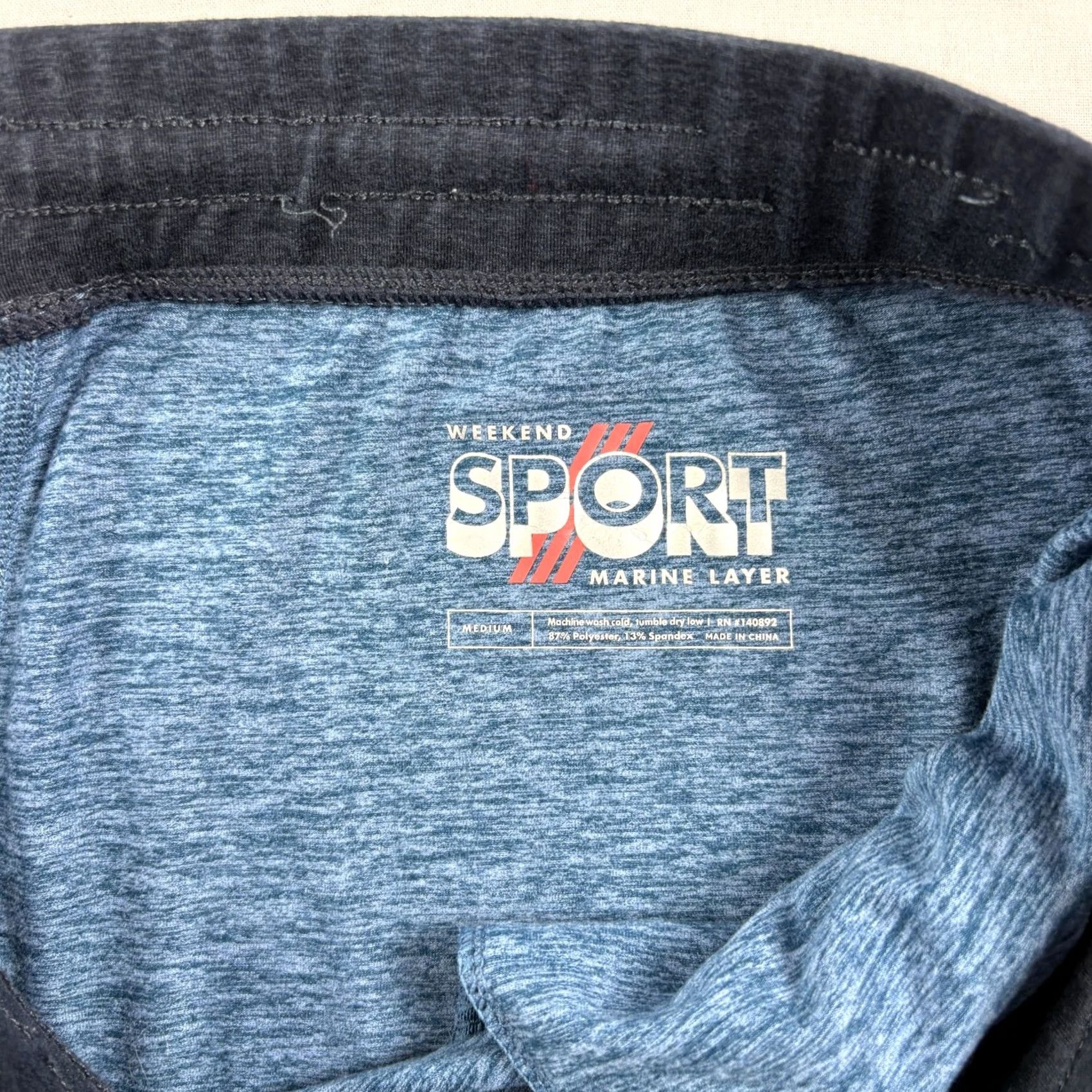 Marine Layer Marine Layer Pants Mens M Blue Weekend Sport Stretch Lounge Sweat Casual Regular Fit Size US 31 - 3 Thumbnail