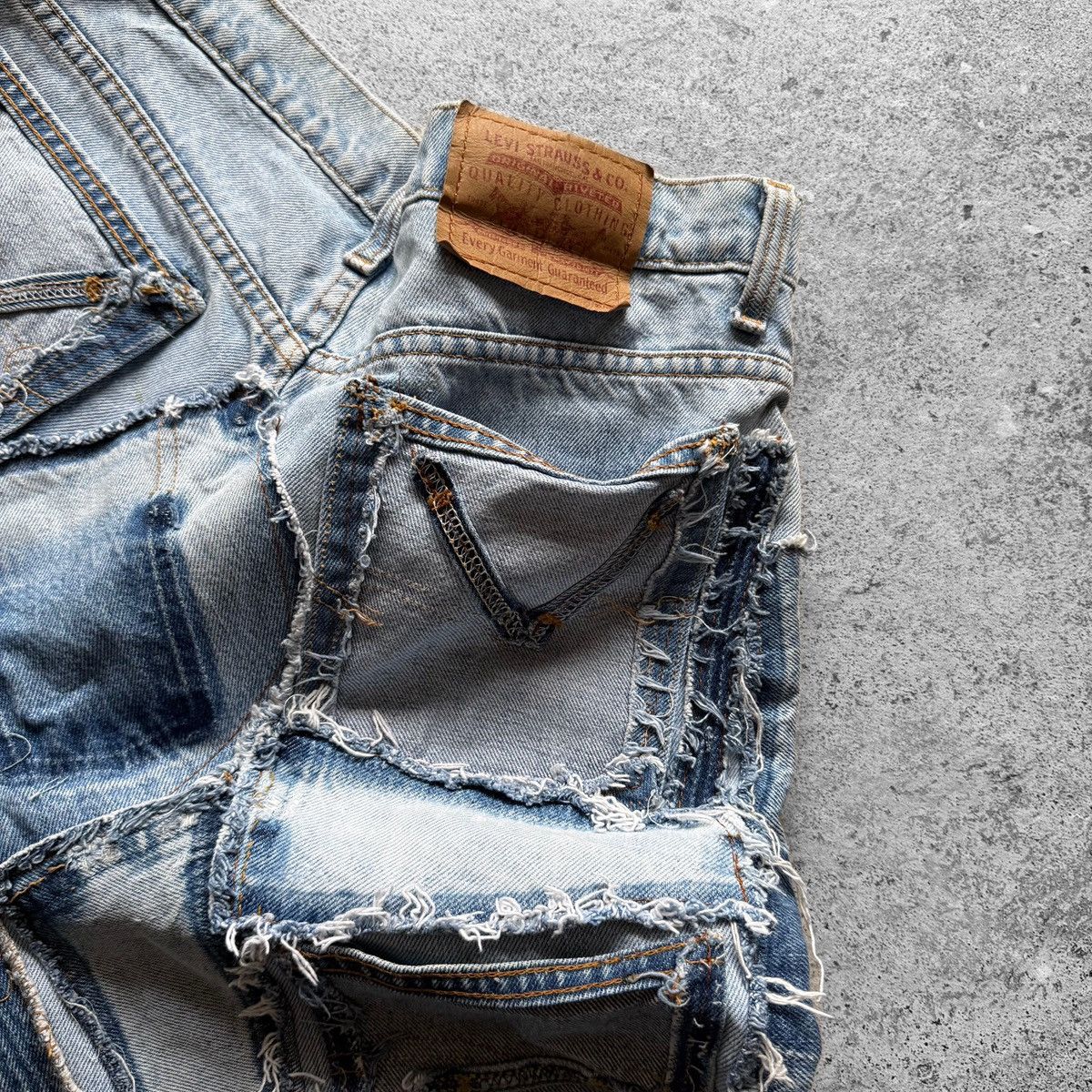 Levi's Levis 512 Mens Rare Boro Patchwork Deconstructed Shorts Size US 32 / EU 48 - 6 Thumbnail