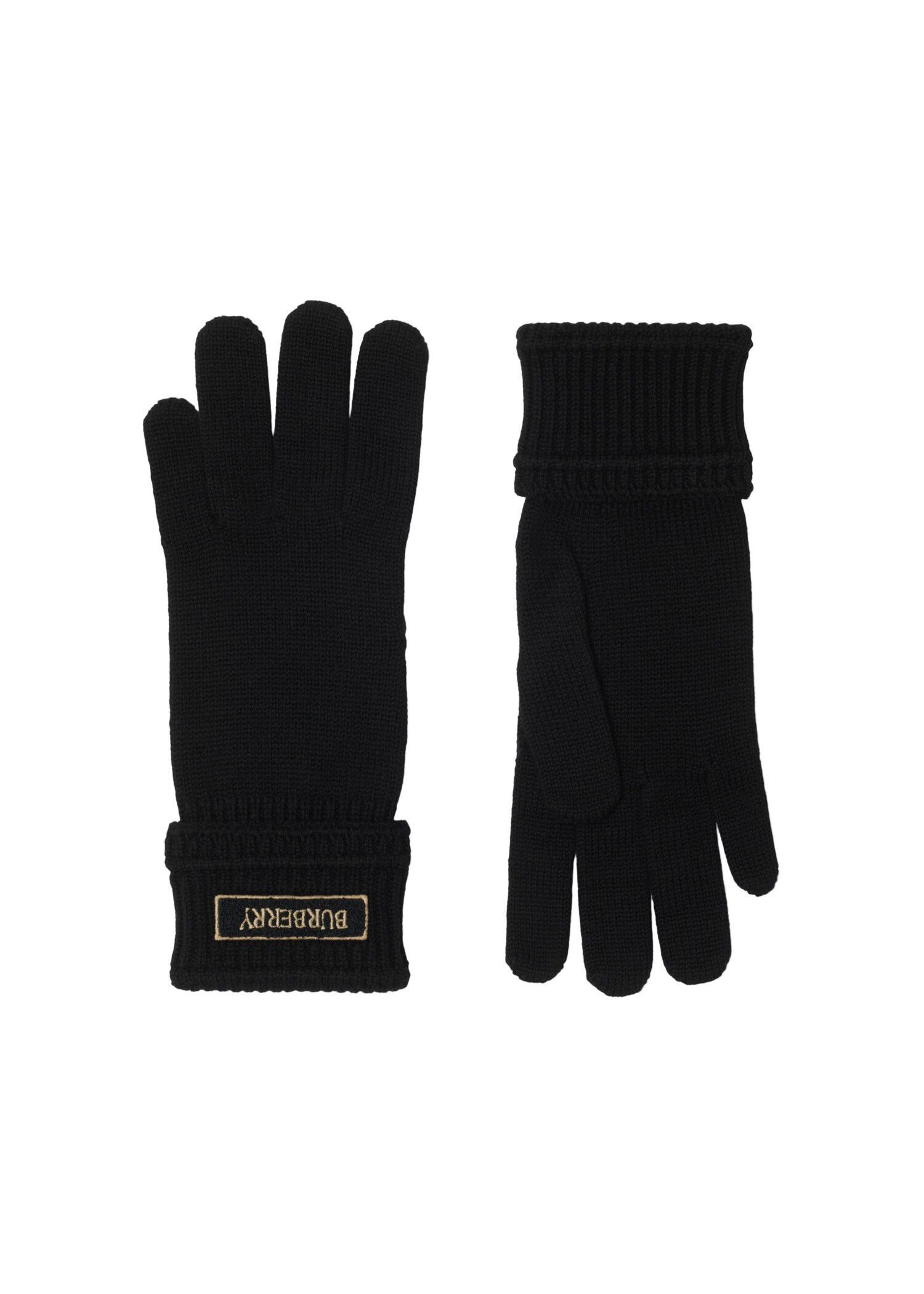 Burberry o1w1db10126 Size: M / Wool Gloves in Black Size ONE SIZE - 2 Thumbnail