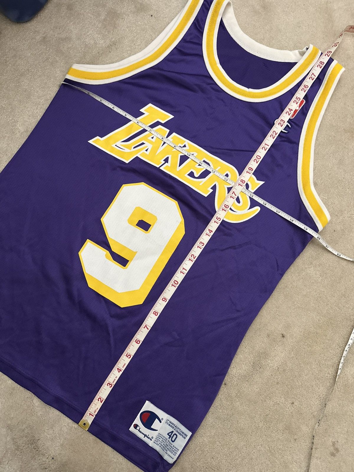 Champion Vintage 90s Nick Van Exel Los Angeles Lakers Champion Jersey Size US M / EU 48-50 / 2 - 9 Thumbnail