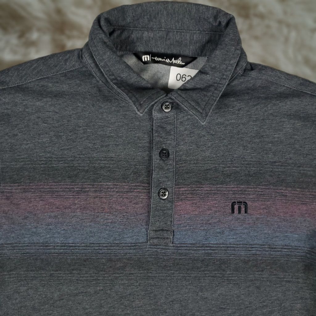 TravisMathew Travis Mathew Polo Shirt Mens Size Small Gray Golf Casual Short Sleeve Size US S / EU 44-46 / 1 - 1 Thumbnail