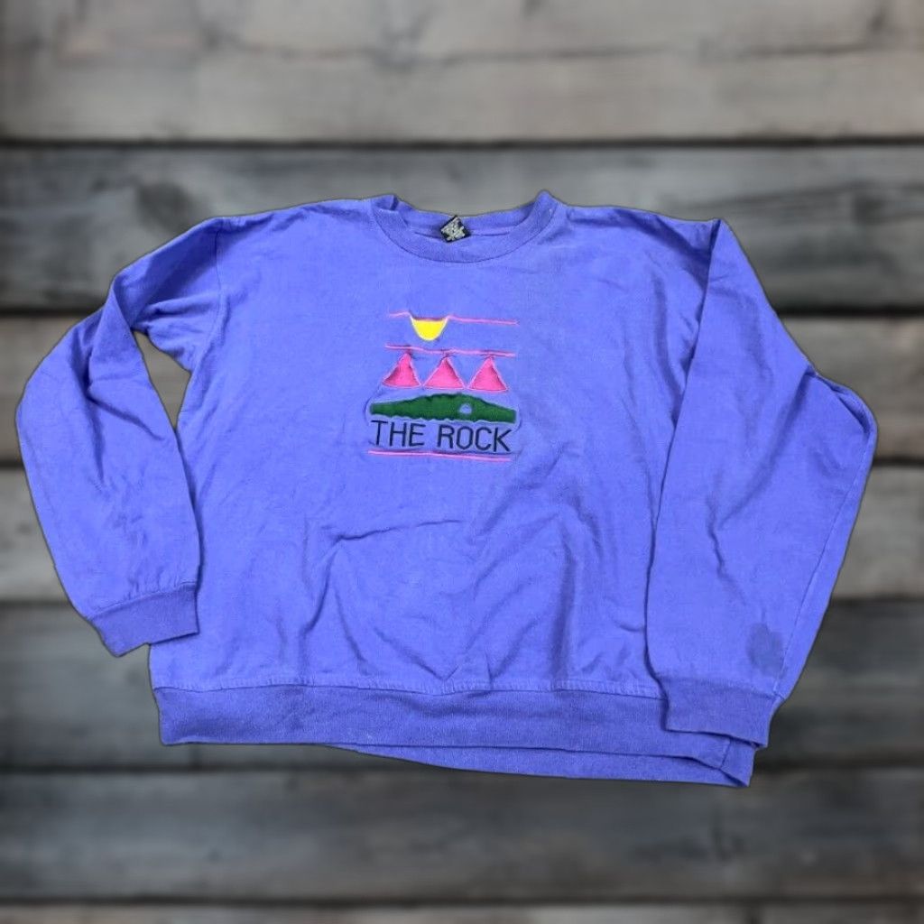 Vintage VTG 90s The Rock Purple Embroidered T-Shirt Adult Large USA Made Desert Shirt Mens Large Purple Embroidered Cotton Size US L / EU 52-54 / 3 - 1 Thumbnail
