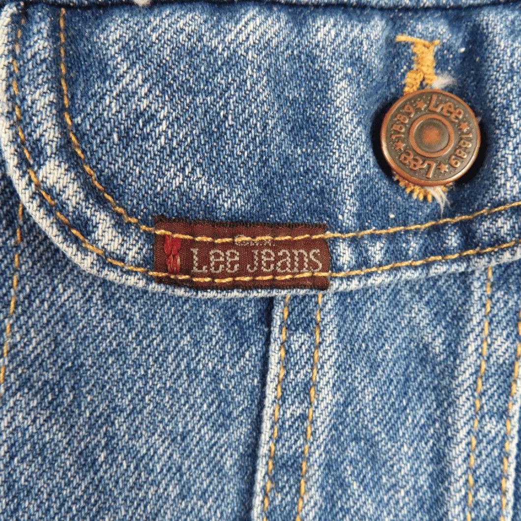 Lee VINTAGE Lee Jacket Denim Blue 90s Bomber Shirt Mens Large Adult LARGE Denim 100% Cotton with Logo Chest Pockets Casual 90s Theme Size US 33 - 6 Thumbnail