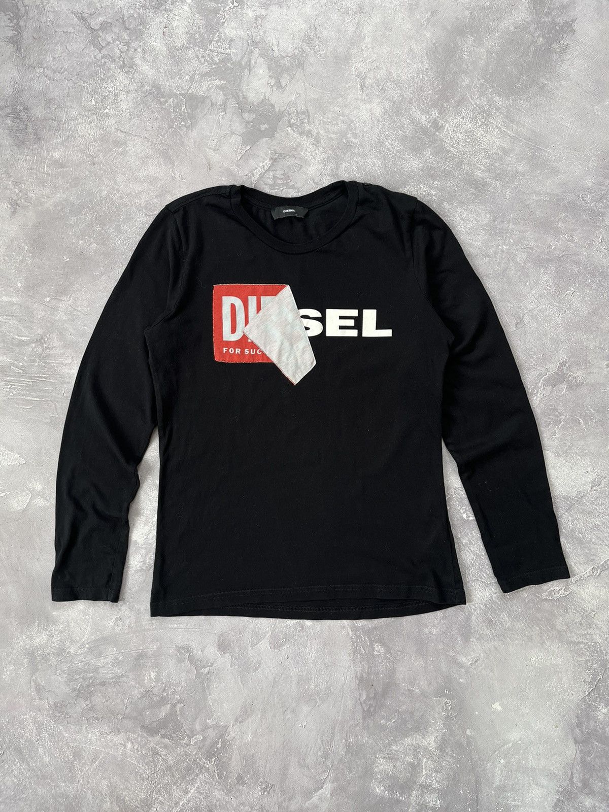 Diesel Diesel Big Logo Long Sleeve t-shirt center logo opium drain Size US S / EU 44-46 / 1 - 1 Thumbnail