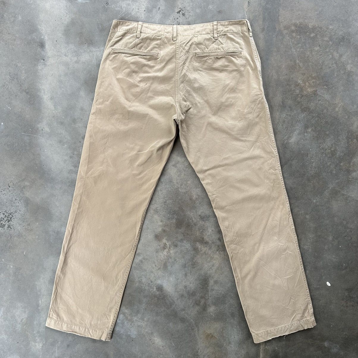 Japanese Brand Vintage Uniqlo Japan Light Khaki Trousers Pants Size US 35 - 7 Thumbnail