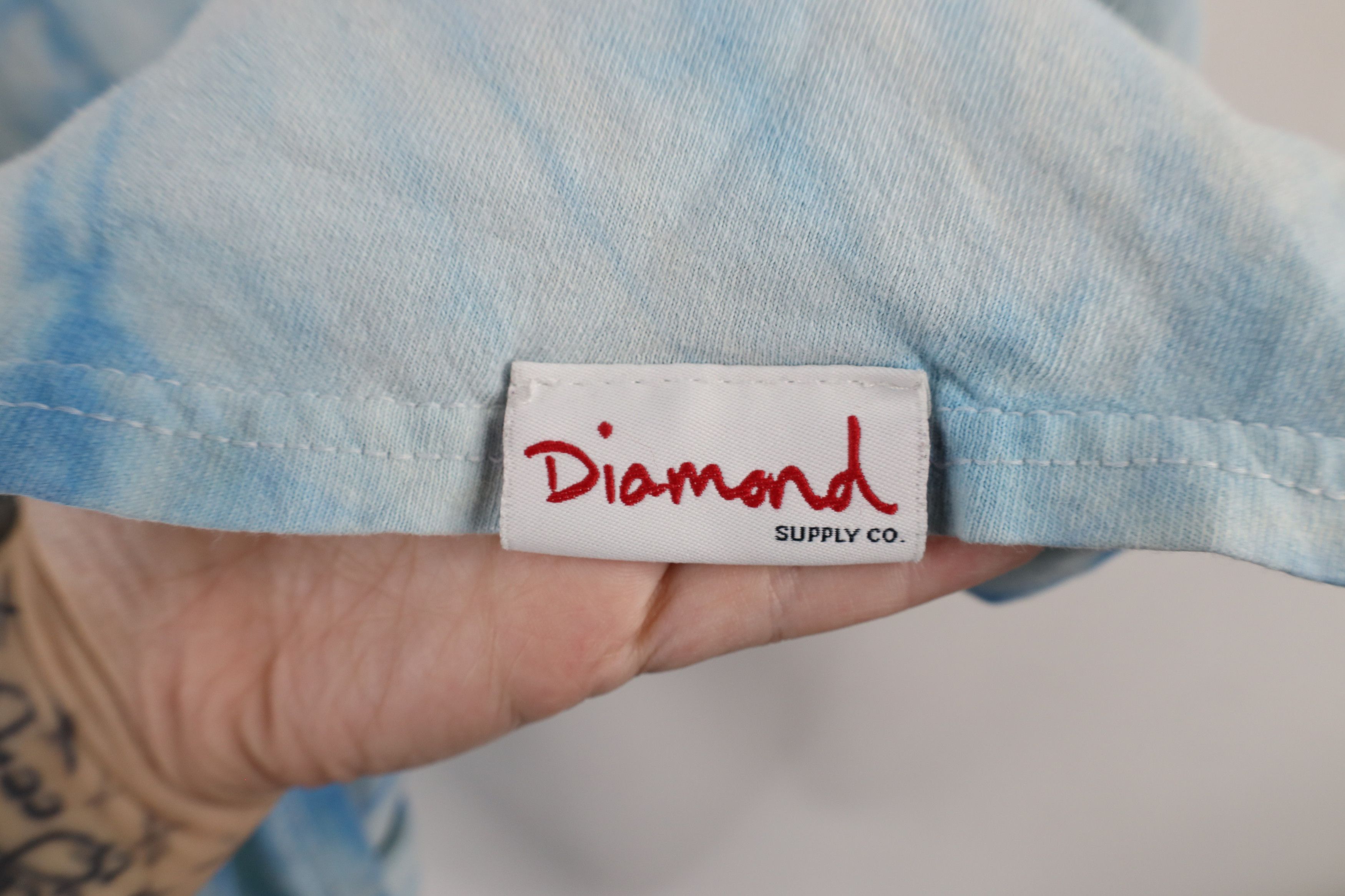 Vintage Vintage Diamond Supply Co Spell Out Acid Wash T-Shirt Size US M / EU 48-50 / 2 - 5 Thumbnail