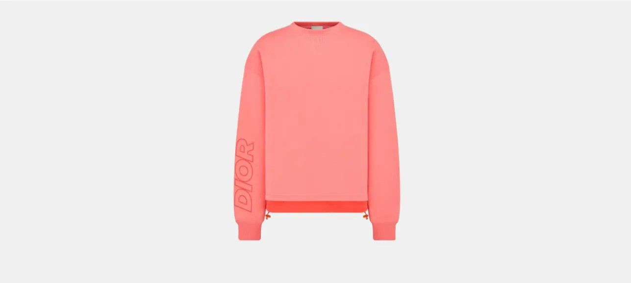 Dior Oversized Sweatshirt Coral Cotton Fleece Size US S / EU 44-46 / 1 - 1 Thumbnail