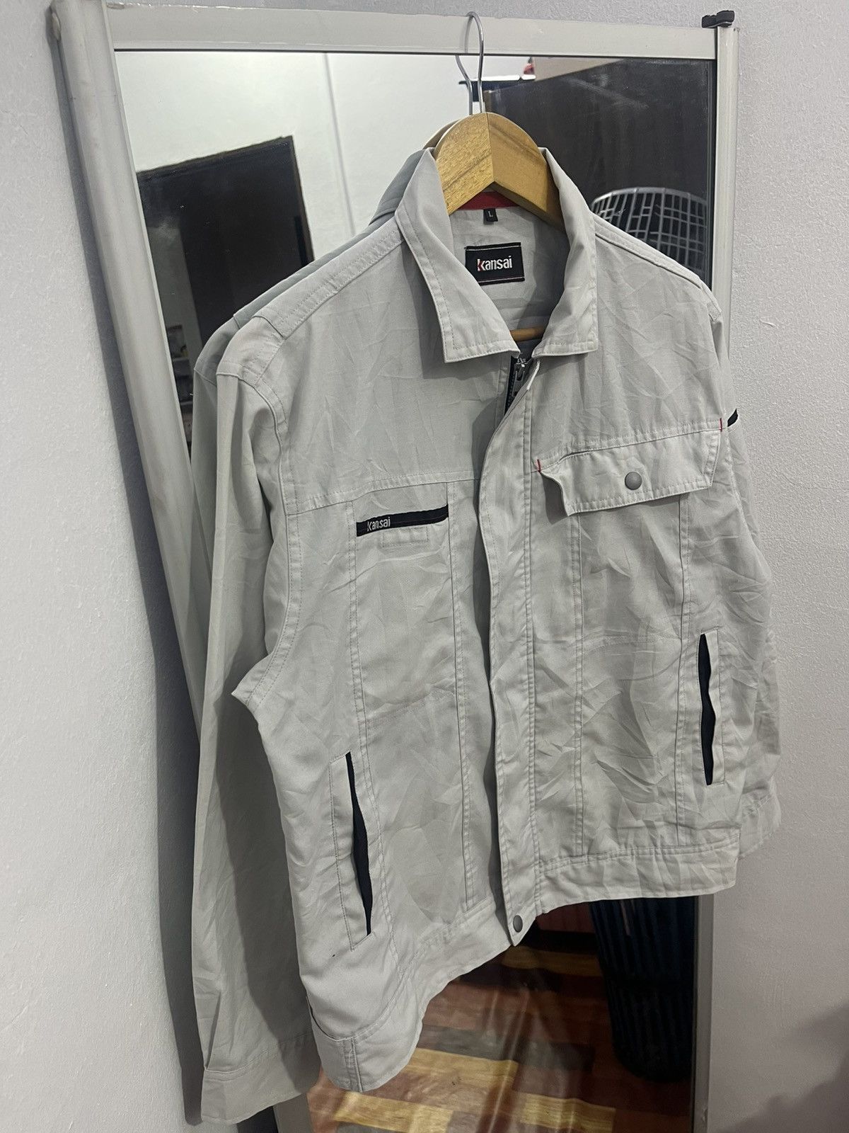 Kansai Yamamoto Kansai Yamamoto Vintage Work Jacket Gray Size US M / EU 48-50 / 2 - 2 Thumbnail