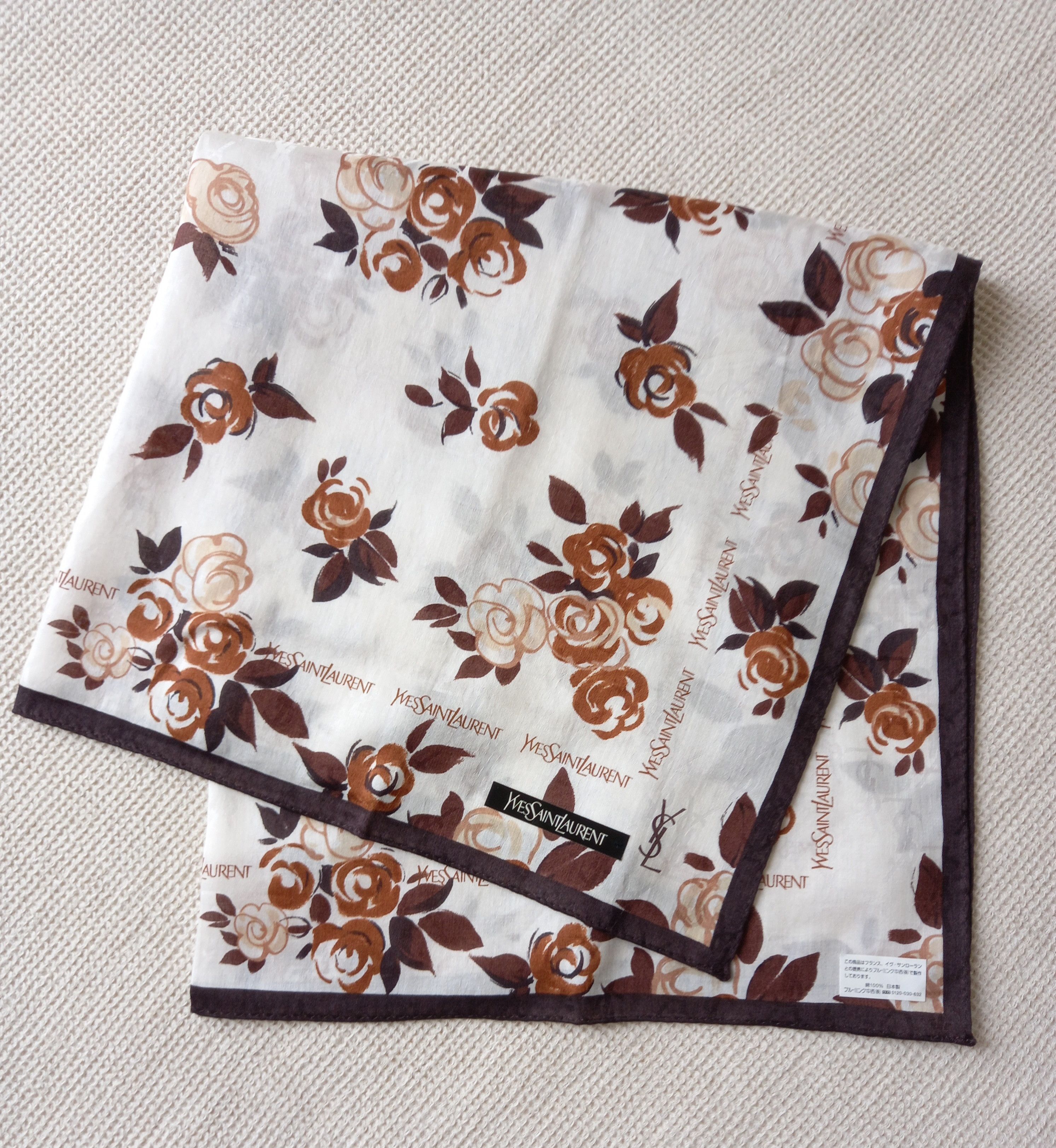 Vintage × Yves Saint Laurent NEW Rare Vintage YSL Bandana/Handkerchief/Scarf Japan Size ONE SIZE - 2 Thumbnail
