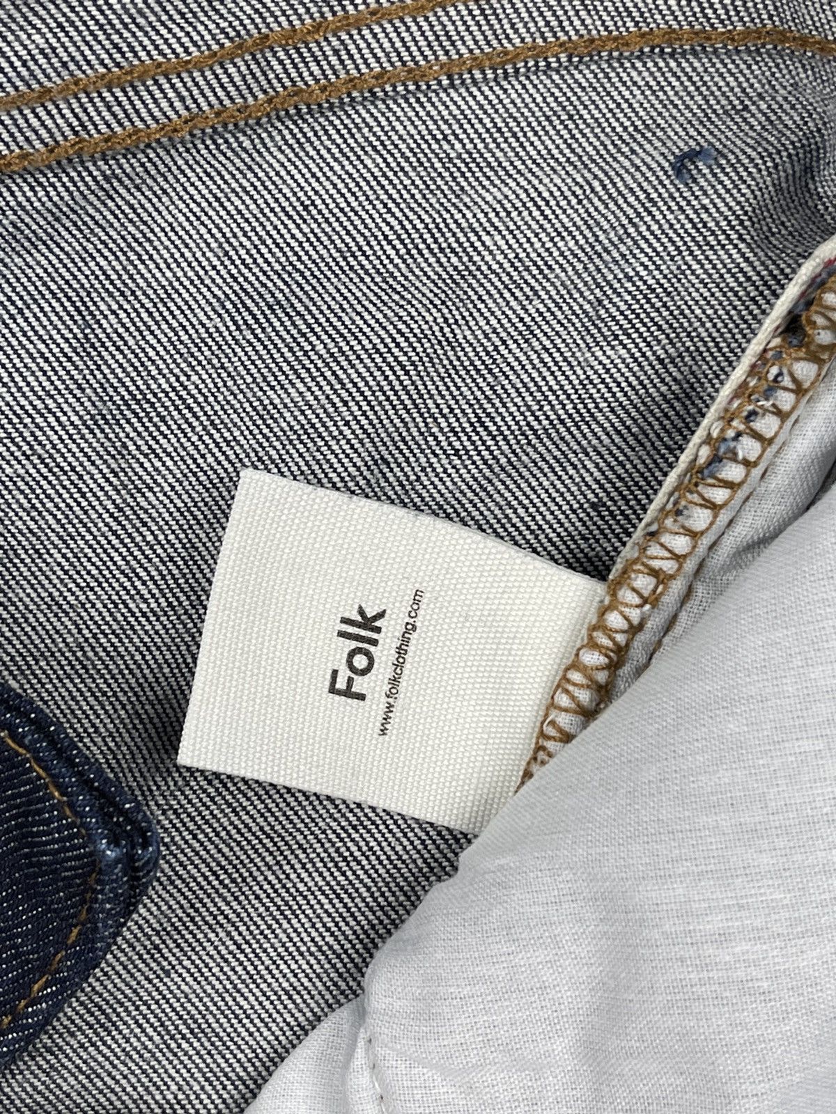 Folk Folk Indigo Blue Cotton Selvedge Denim Jeans Men’s Size W38 Size US 36 / EU 52 - 15 Thumbnail