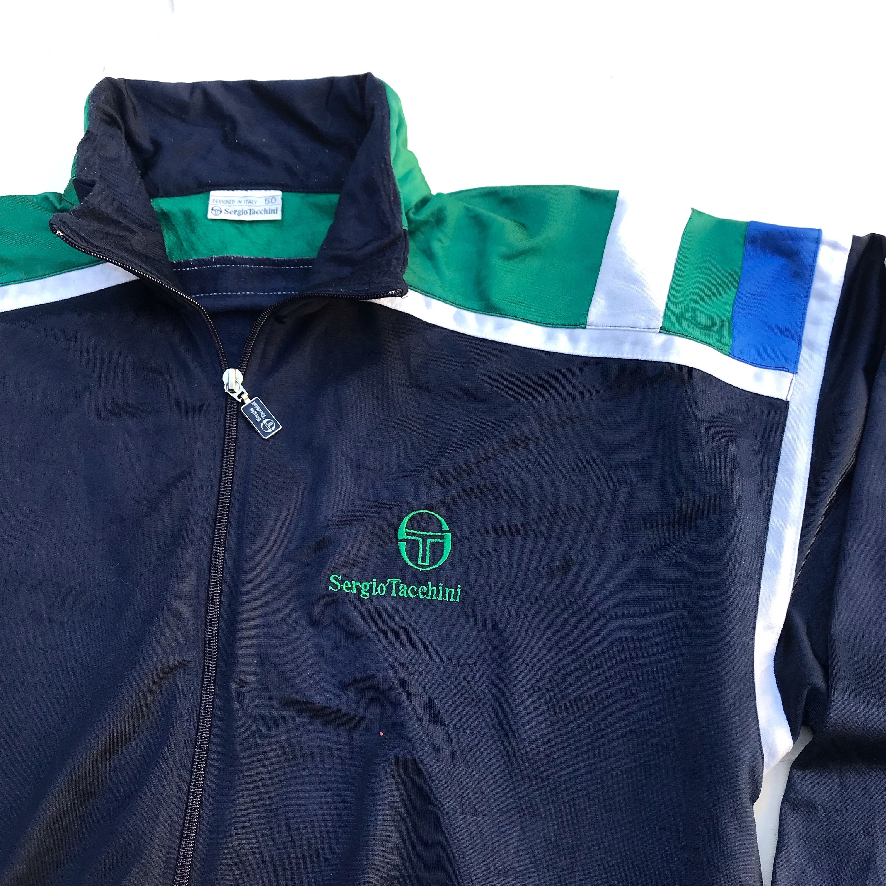Sergio Tacchini × Vintage Vintage Sergio Tacchini Iconic 80s Tracktop Jacket british Size US L / EU 52-54 / 3 - 3 Thumbnail