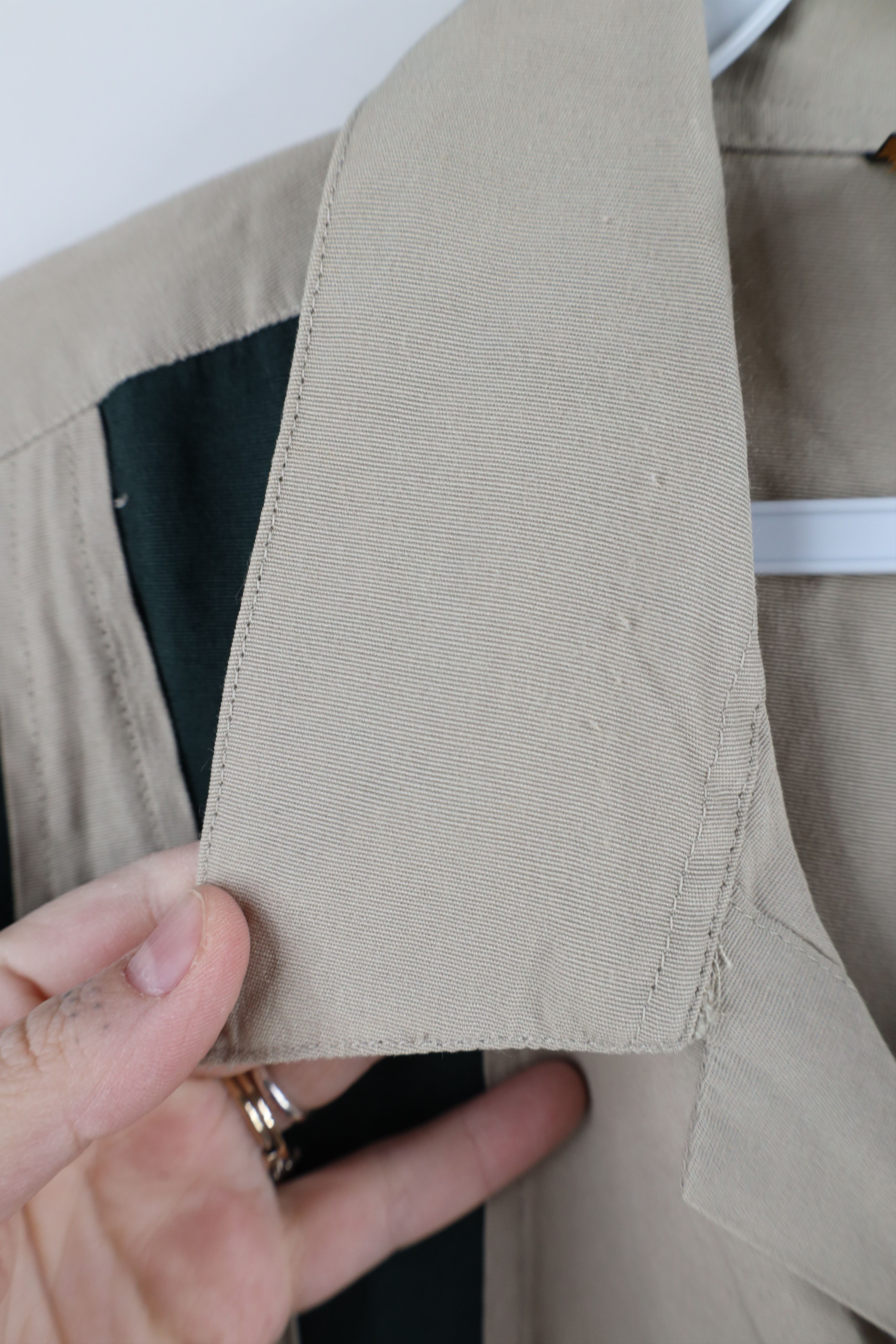 Vintage Vintage 90s Streetwear Blend Collared Button Shirt Beige Size US XL / EU 56 / 4 - 10 Thumbnail