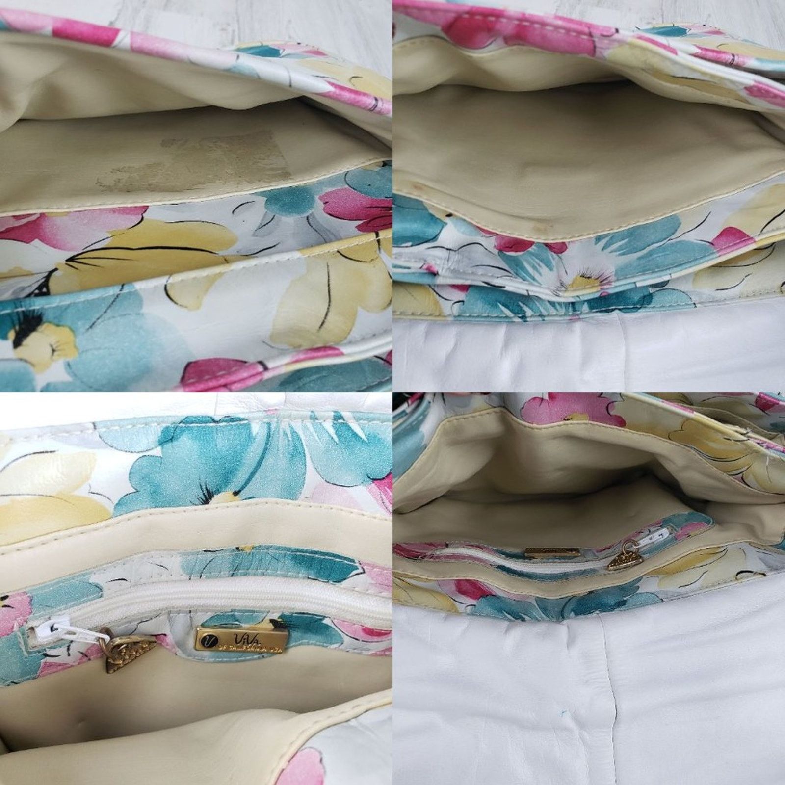 Other Viva of California Crossbody White Multicolored Floral Purse Size ONE SIZE - 11 Thumbnail