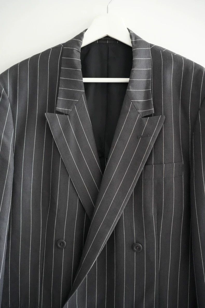 Yohji Yamamoto Yohji Yamamoto Yohji Yamamoto Striped Double-Breasted Blaz Size US S / EU 44-46 / 1 - 3 Thumbnail