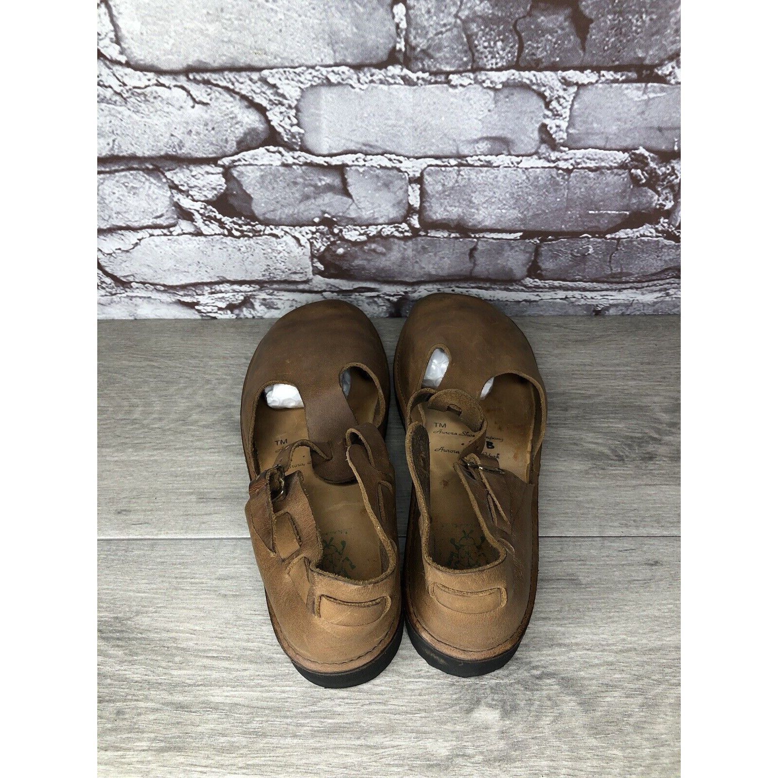 Other Aurora Shoe Co. Brown Leather Closed Toe Mary Jane Shoes Wom Size US 11 / IT 41 - 6 Thumbnail