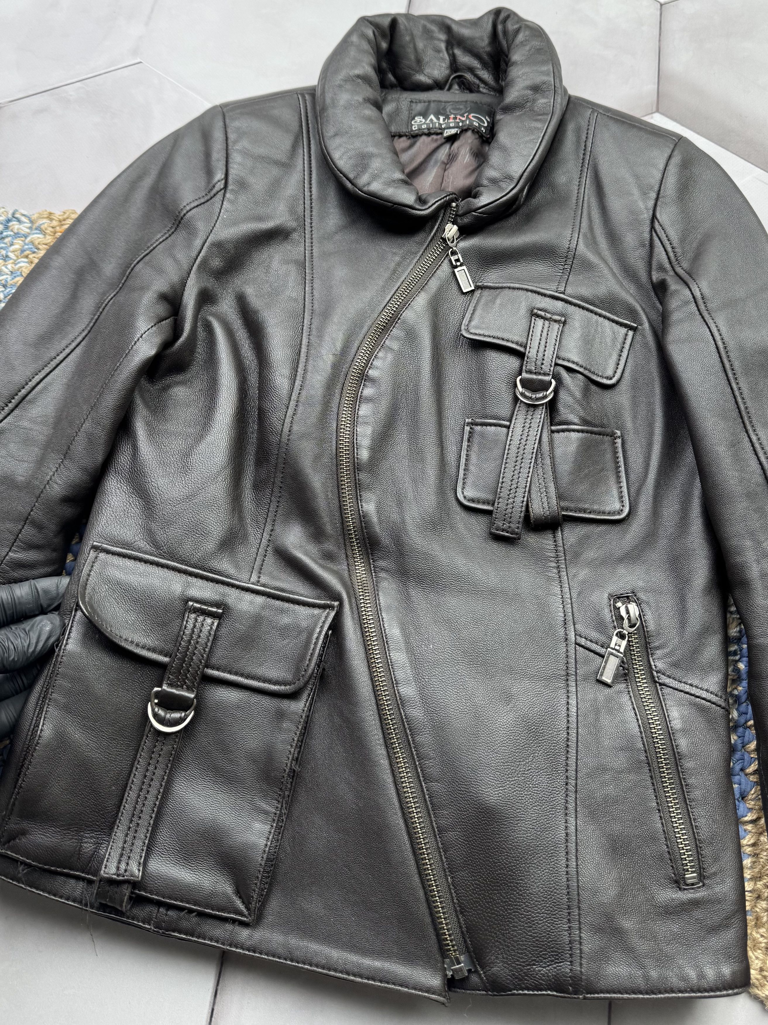 Vintage Vintage Cropped Leather Cargo Jacket Size XS / US 0-2 / IT 36-38 - 4 Thumbnail