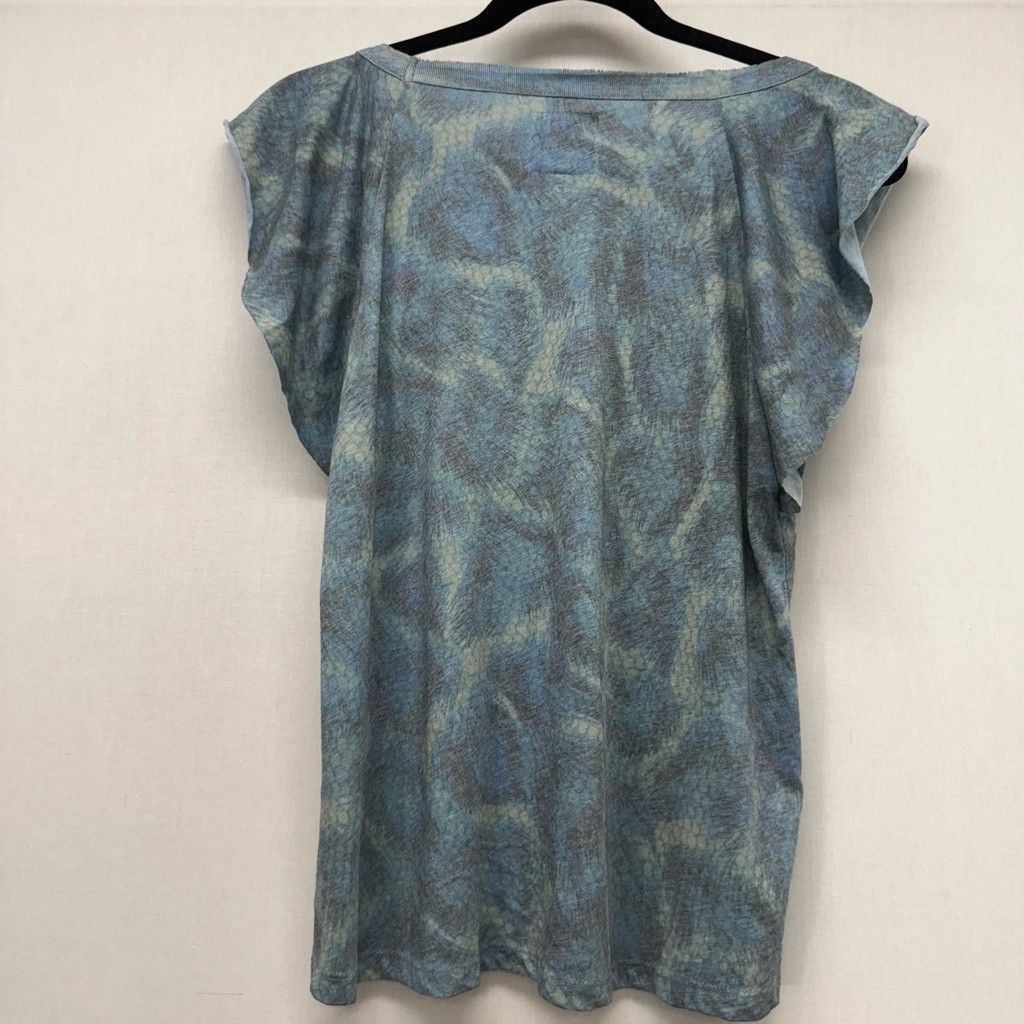 Chaser Brand Women's Chaser Blue Grey Patterned Short Sleeve Tee S Size S / US 4 / IT 40 - 2 Thumbnail