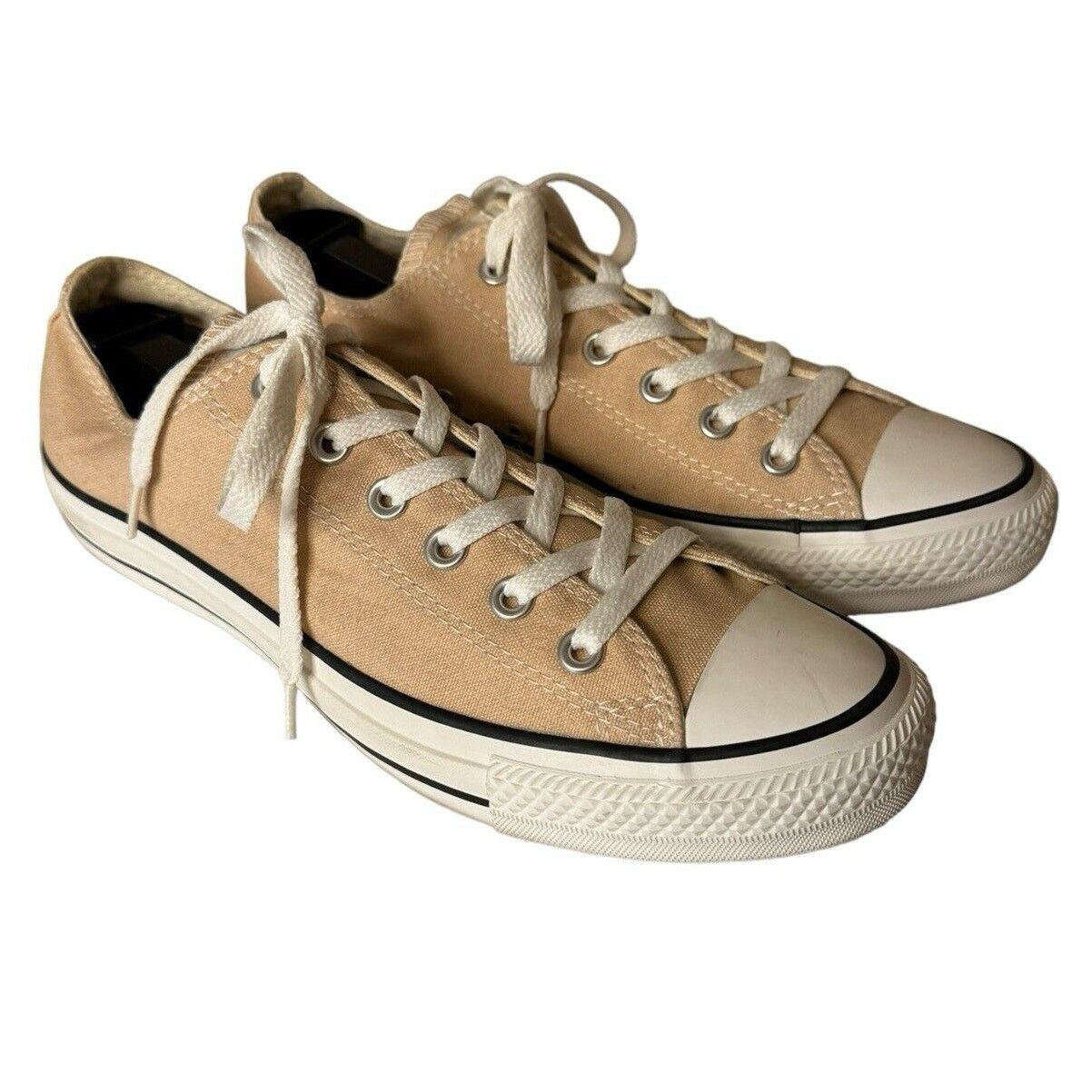 Converse Converse Chuck Taylor Beige Canvas Low Top All Star Sneakers Size US 9 / EU 42 - 1 Thumbnail