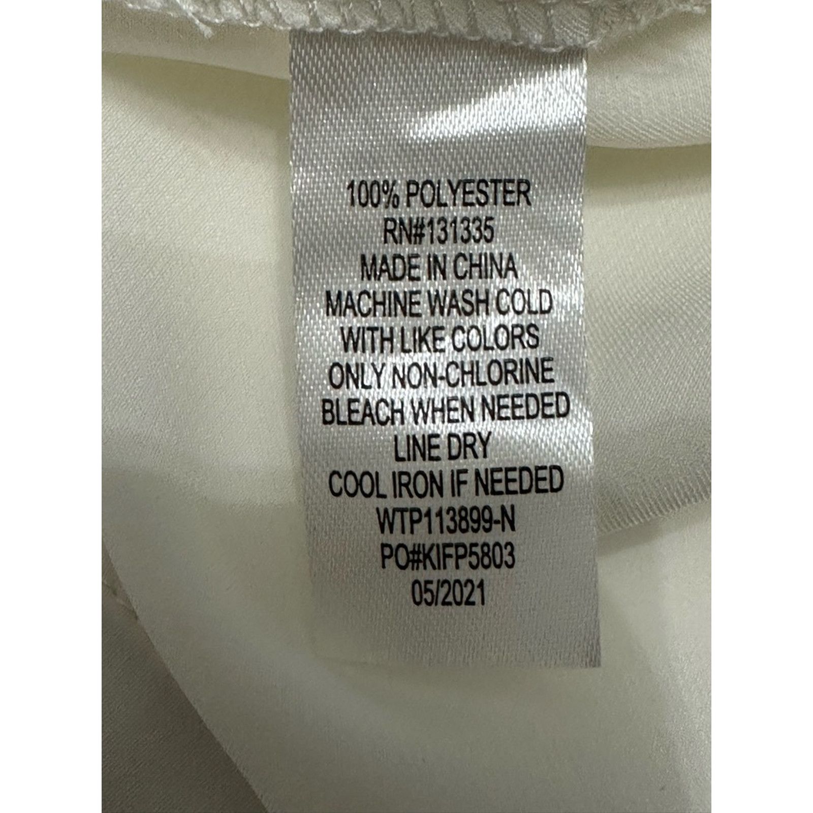 Other Socialite Blouse Short Sleeves Petal Fold Back Off White L Size L / US 10 / IT 46 - 8 Thumbnail