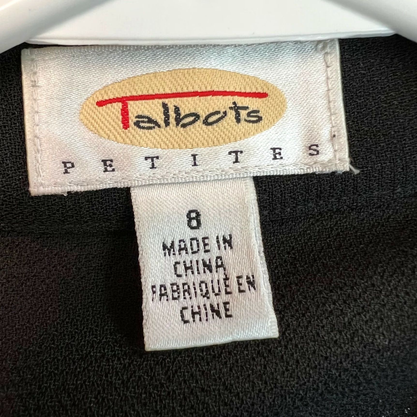 Talbots Talbots Blazer Jacket Petites Womens Short Sleeve Embroidered Edges Black Size 8 Size 30" / US 8 / IT 44 - 6 Thumbnail