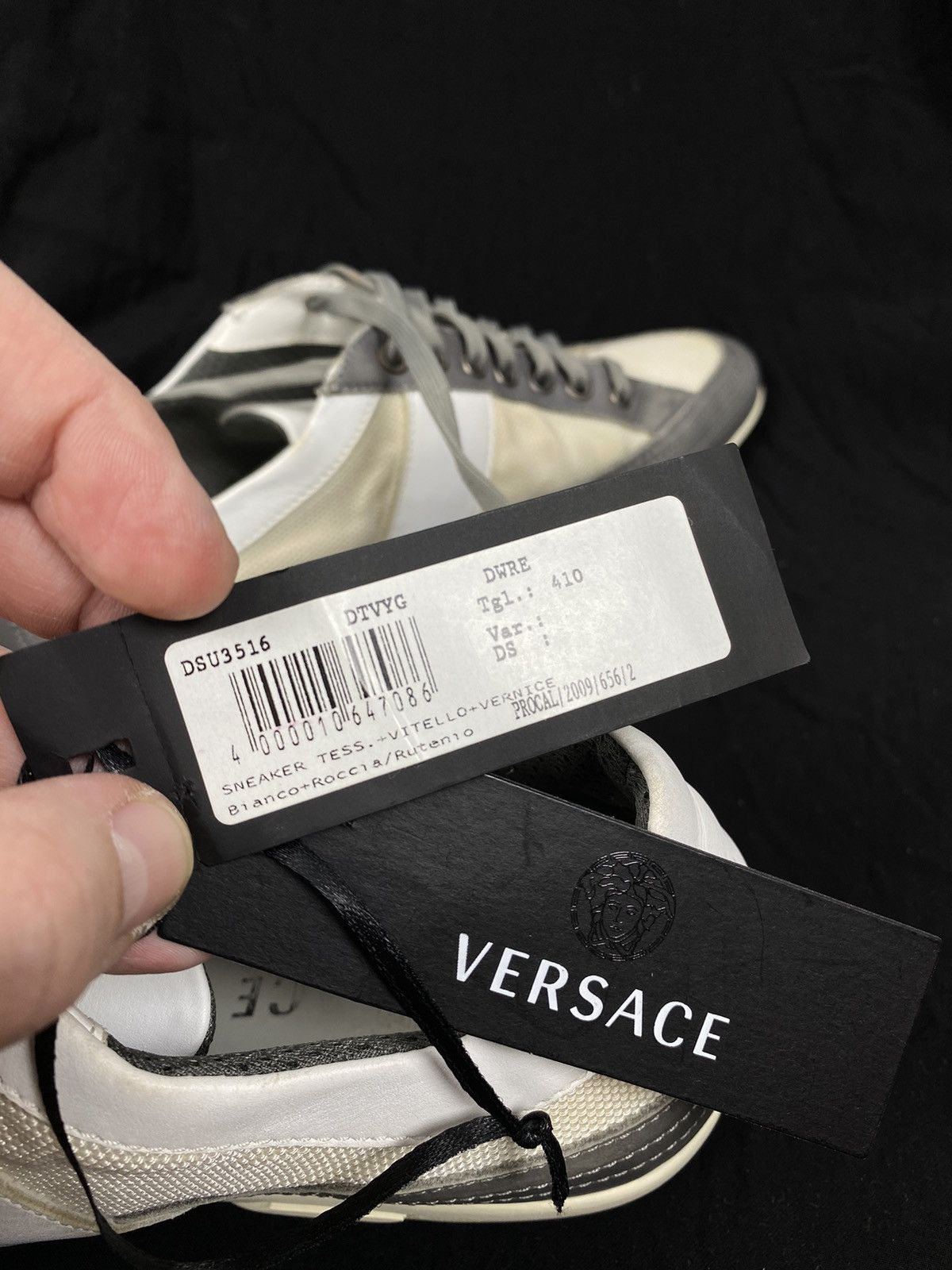 Versace Versace Canvas-Leather Sneakers size 40 Size US 10 / IT 40 - 14 Thumbnail
