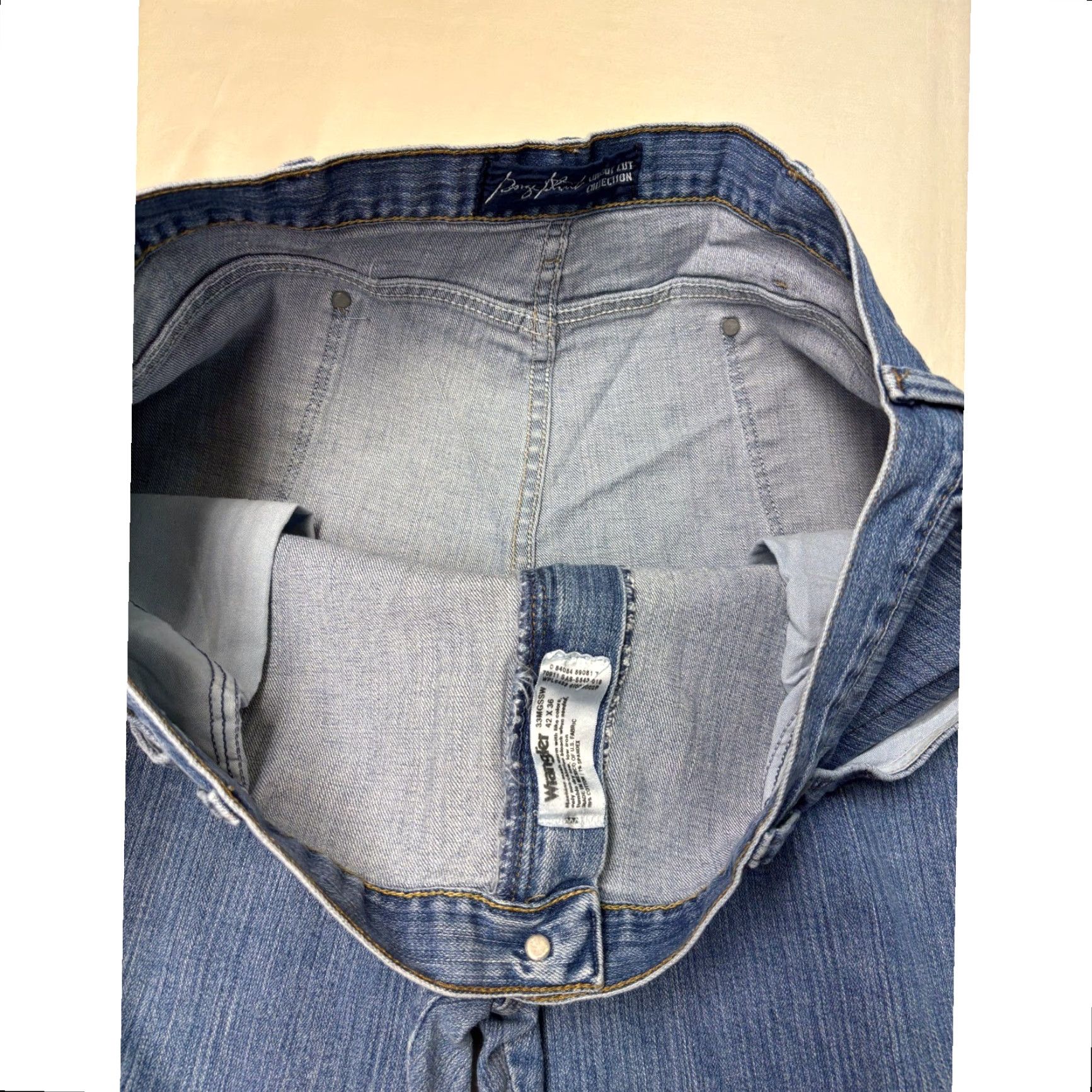 Wrangler Wrangler Cowboy Cut Collection Jeans Mens 42X36 Blue Denim Straight Leg Size US 42 / EU 58 - 4 Thumbnail