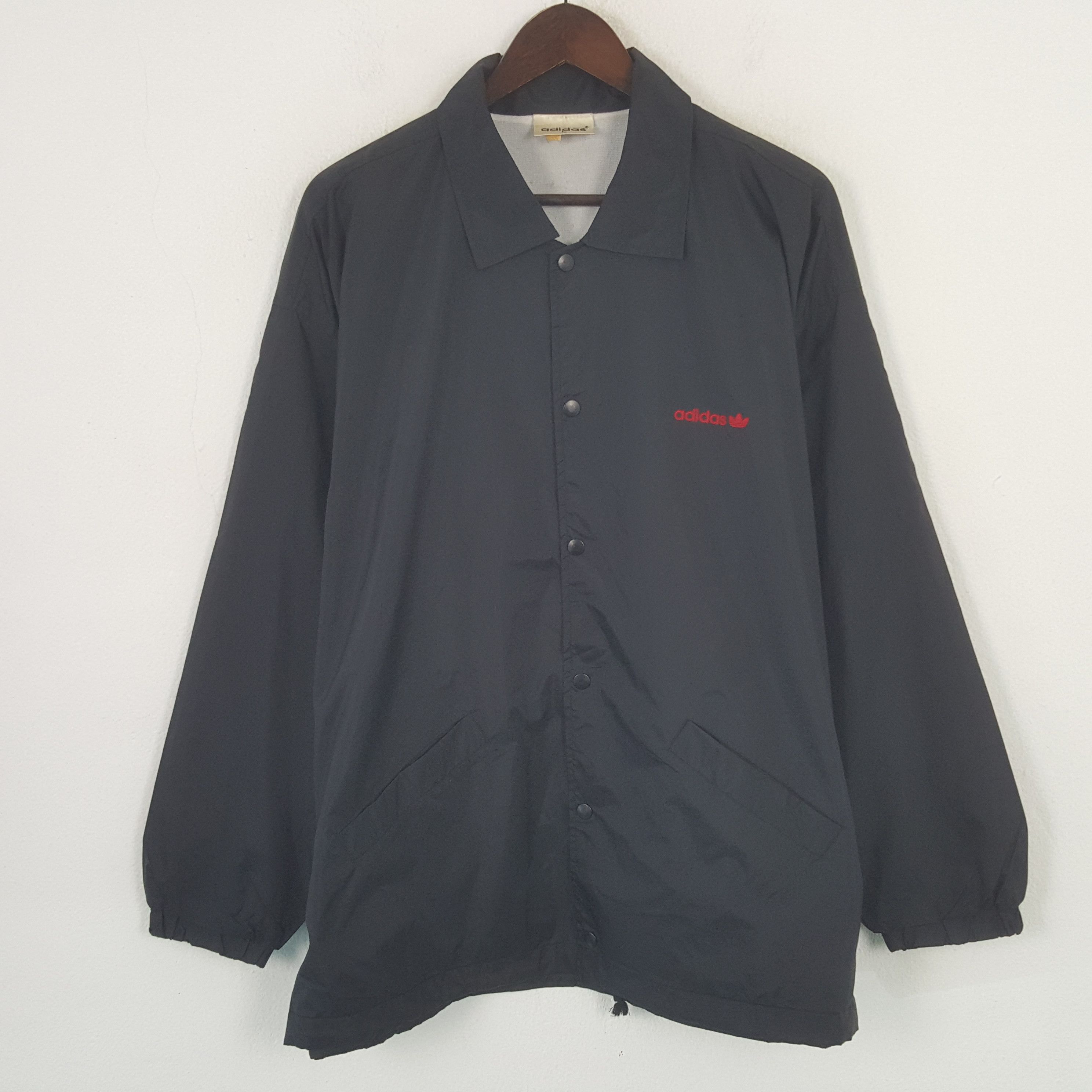 Adidas Vintage Adidas Trefoil Big Logo Windbreaker Jacket Size US XL / EU 56 / 4 - 3 Thumbnail