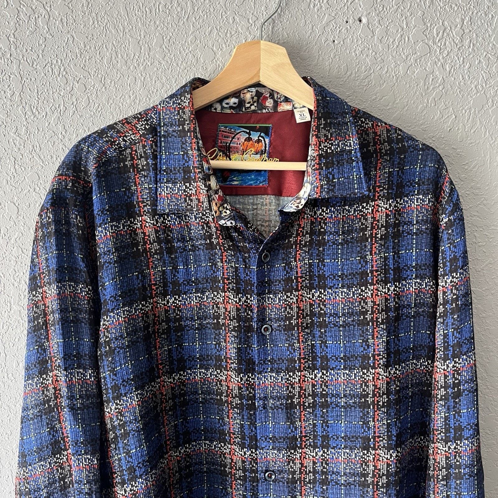 Robert Graham Robert Graham Men's XL Button-Down Shirt abstract Print Long Size US XL / EU 56 / 4 - 2 Thumbnail