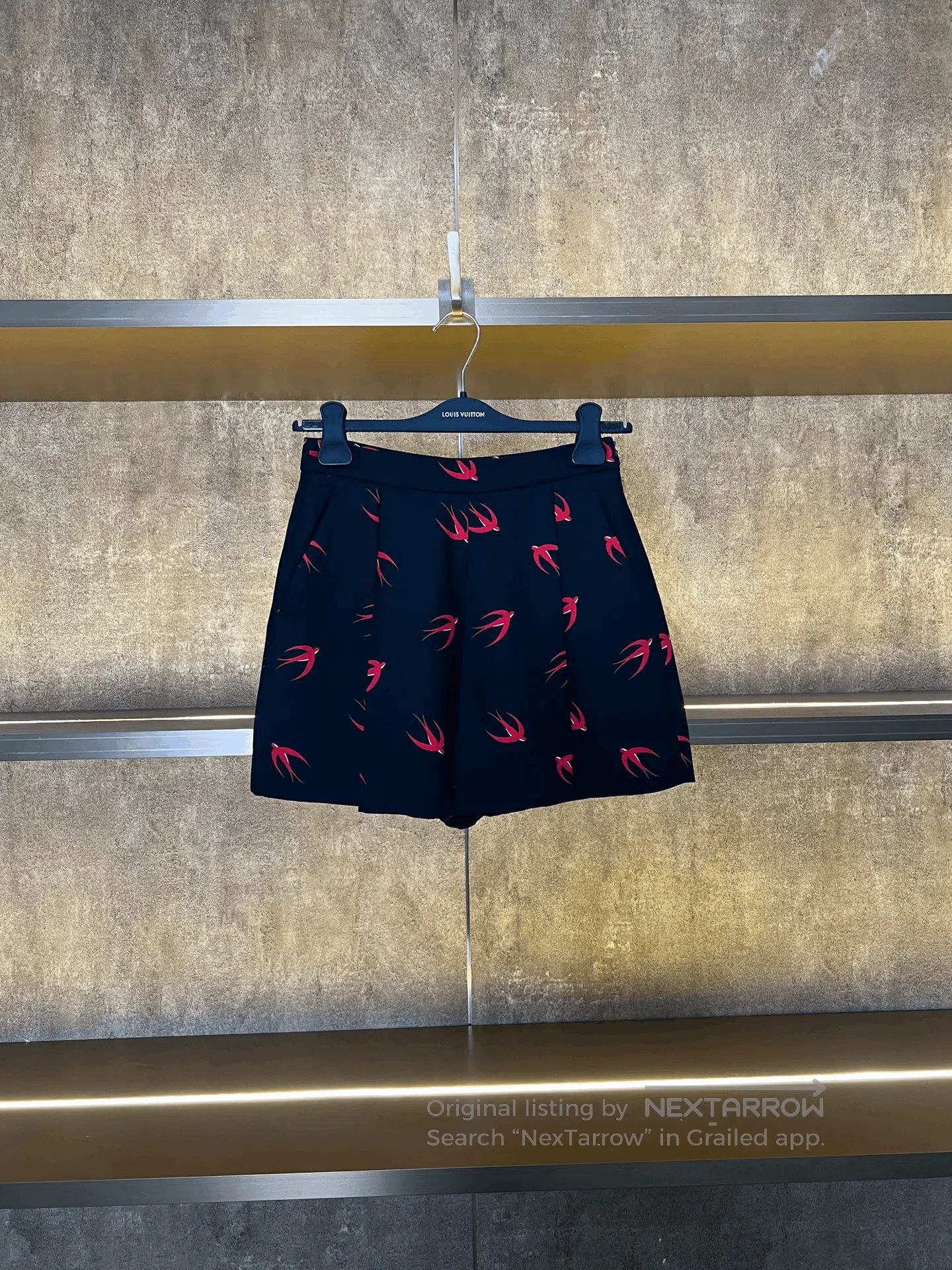 Miu Miu Miumiu Black Red Swallow Shorts. Size 37" - 1 Thumbnail