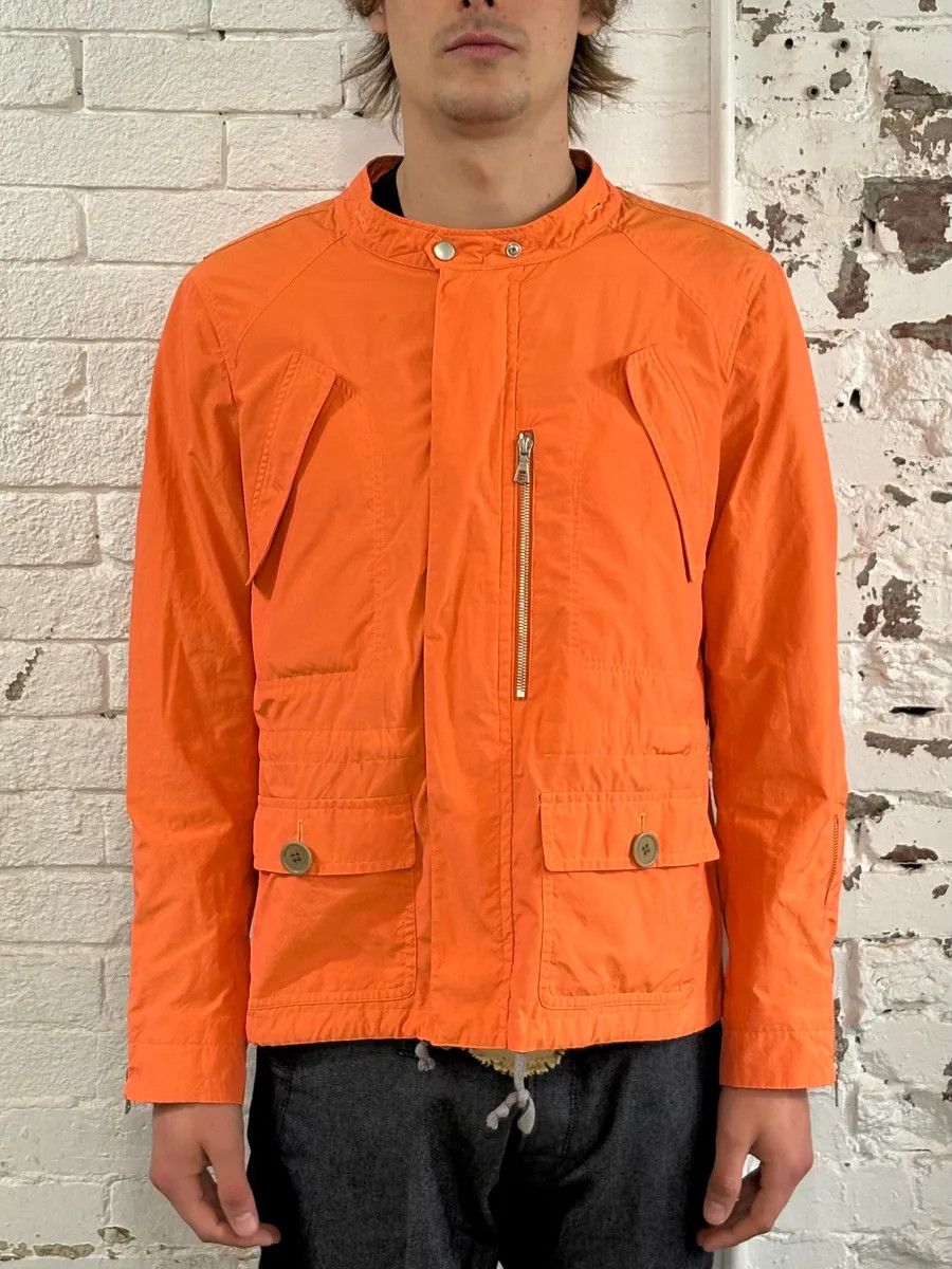Dries Van Noten Dries Van Noten Orange Nylon Cargo Light Jacket Size US M / EU 48-50 / 2 - 2 Thumbnail