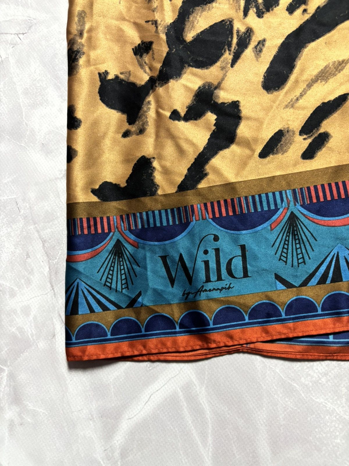 Other Wild Leopard Print Fringed Scarf Large Square Boho Size ONE SIZE - 8 Thumbnail