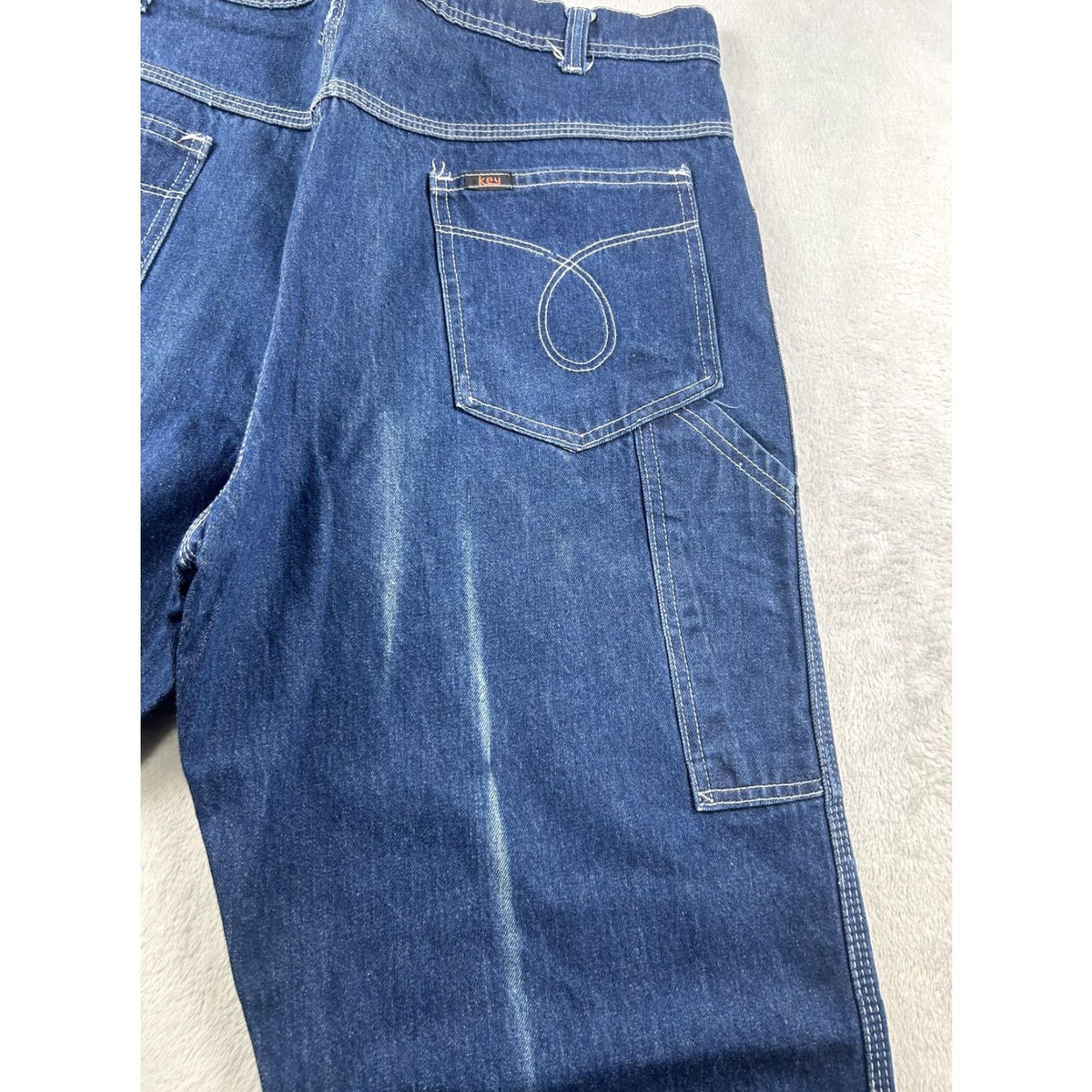 Vintage VINTAGE Key Jeans Mens 38x30 Blue Carpenter Workwear Denim Made USA 70s 80s Size US 38 / EU 54 - 6 Thumbnail