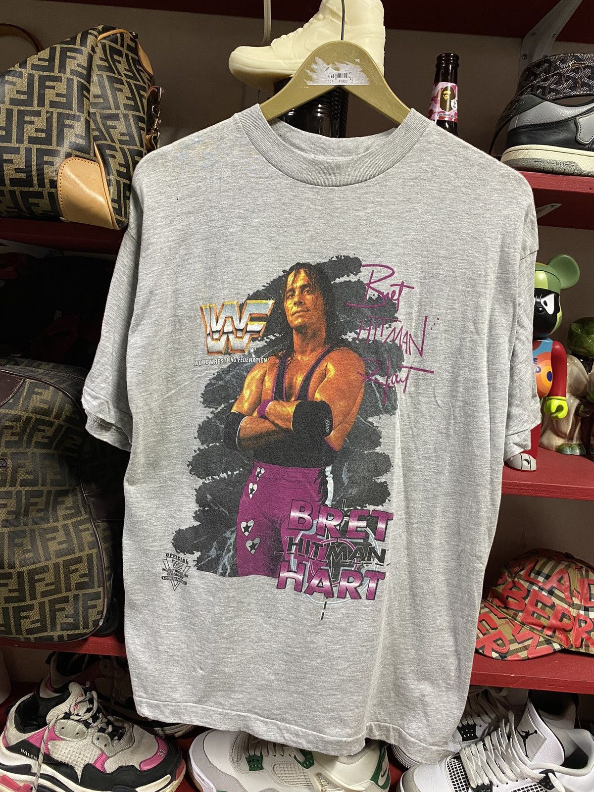 Vintage × WCW/nWo × WWF Vintage WWF Bret Hart Wrestling Tee Shirt Medium Size US M / EU 48-50 / 2 - 2 Thumbnail