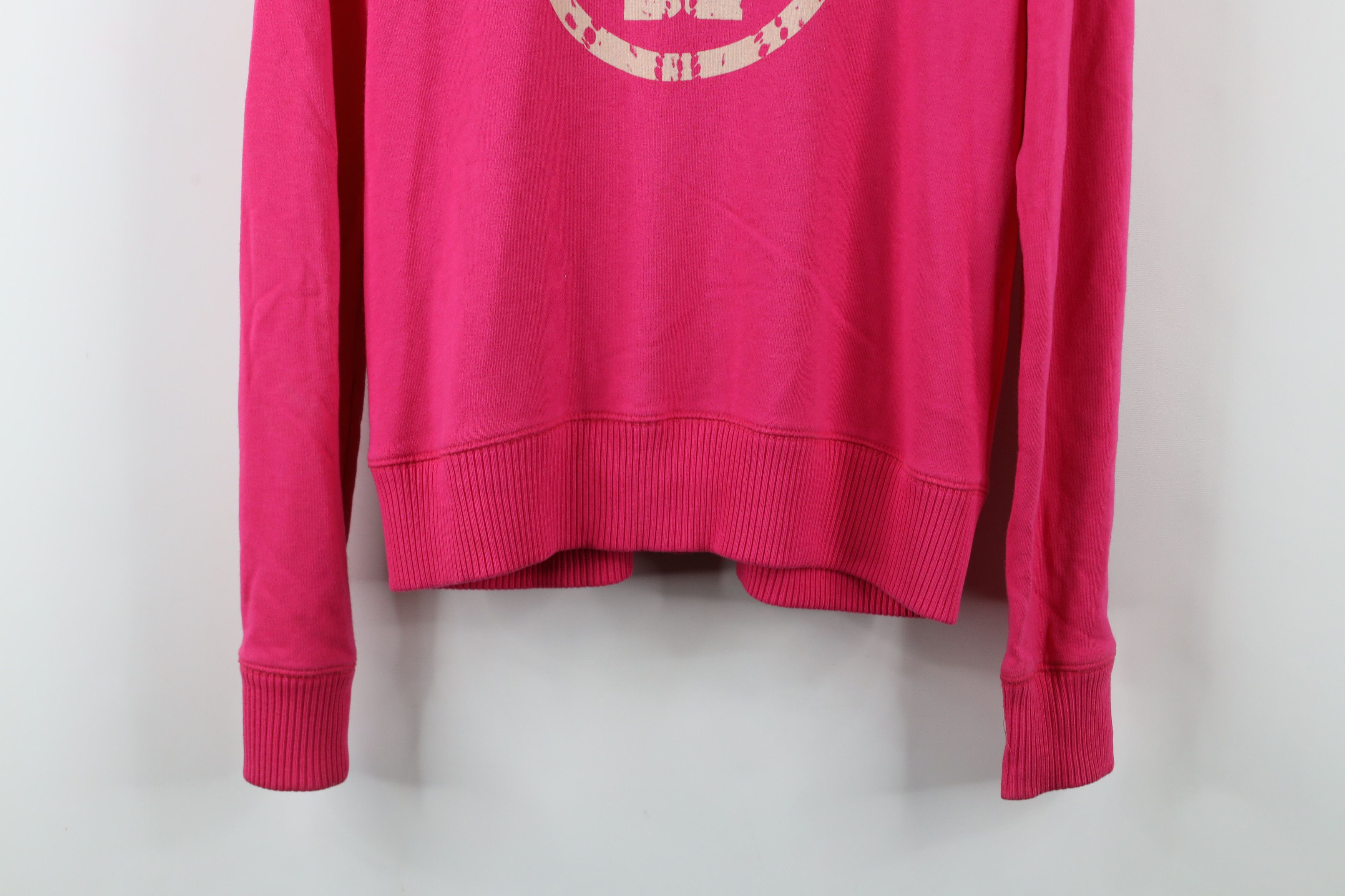 Tory Burch × Vintage Tory Burch Big Logo French Terry Full Zip Hoodie Pink Size M / US 6-8 / IT 42-44 - 18 Thumbnail